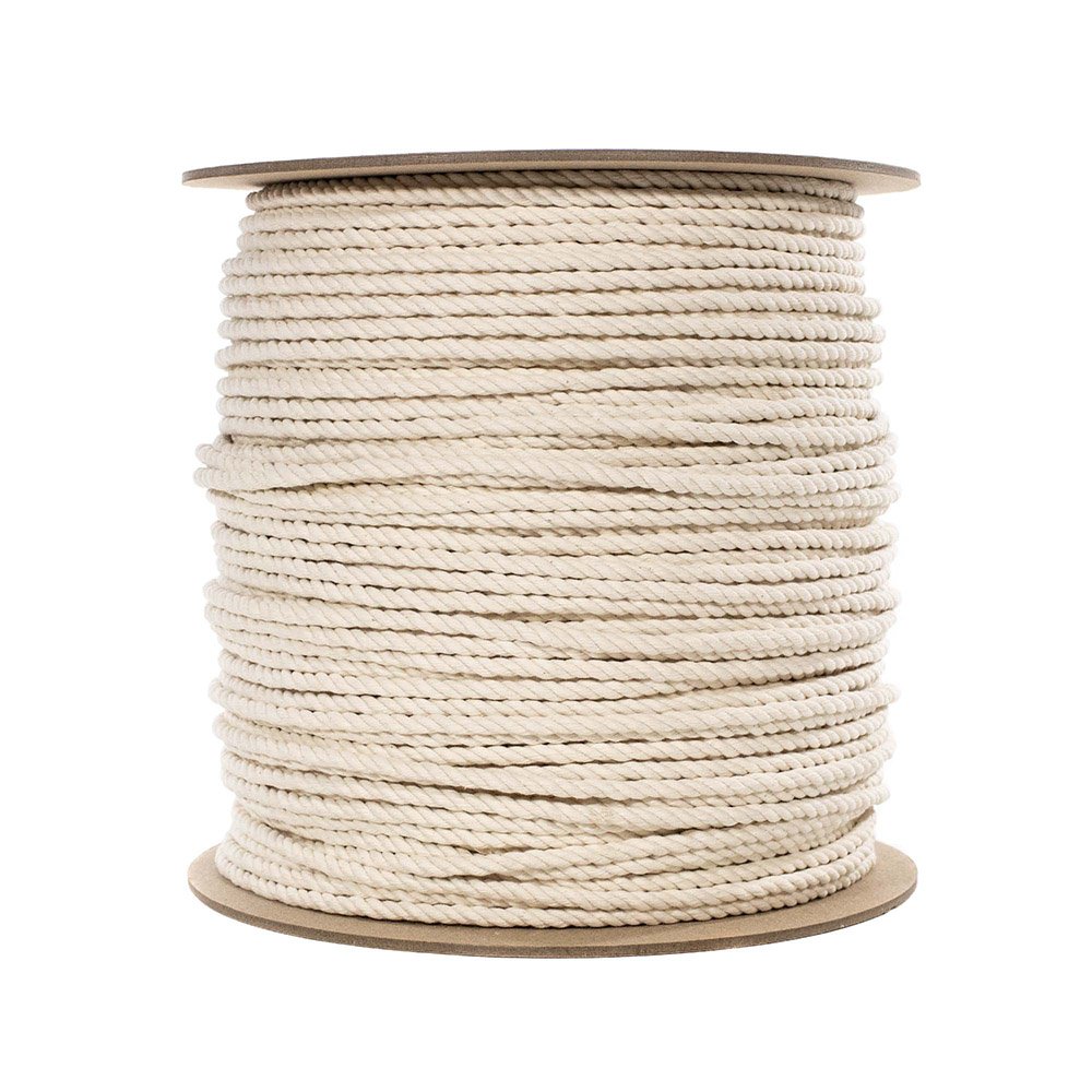 Premium 100% Twisted Natural White Cotton Rope - 1/4 Inch x 300 Feet for DIY Crafts, Home Decor, Macrame, Wedding Decorations & Outdoor Projects | Eco-Friendly & Soft Cotton Cord for Handmade Jewelry, Gift Wrapping & More