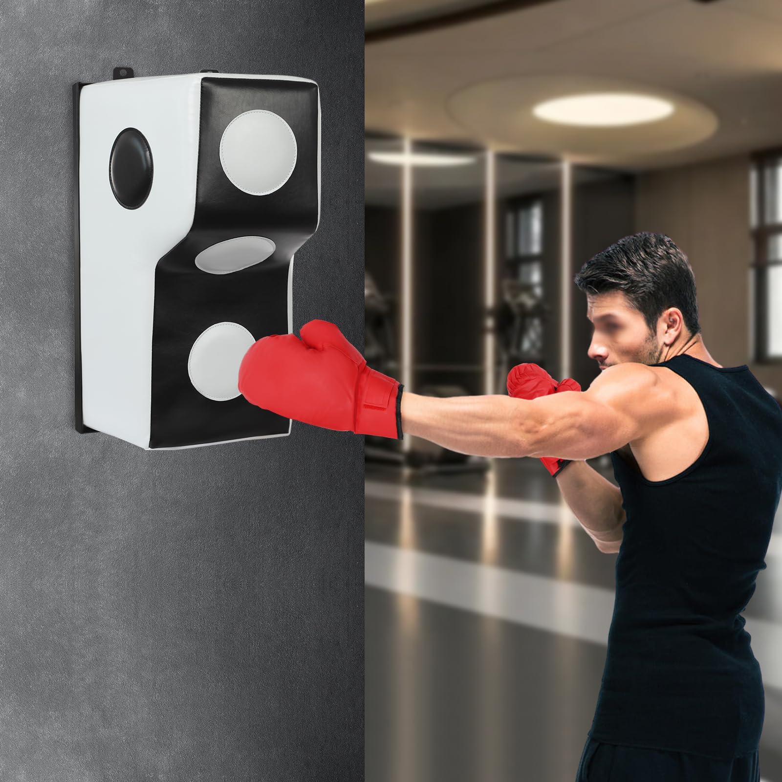Wall Mounted Boxing Punching Bag - Heavy Duty Uppercut & Hook Training Pad for Adults - Supports Up to 881.85 lbs - Perfect for Home Gym, Bedroom, Living Room & Boxing Training