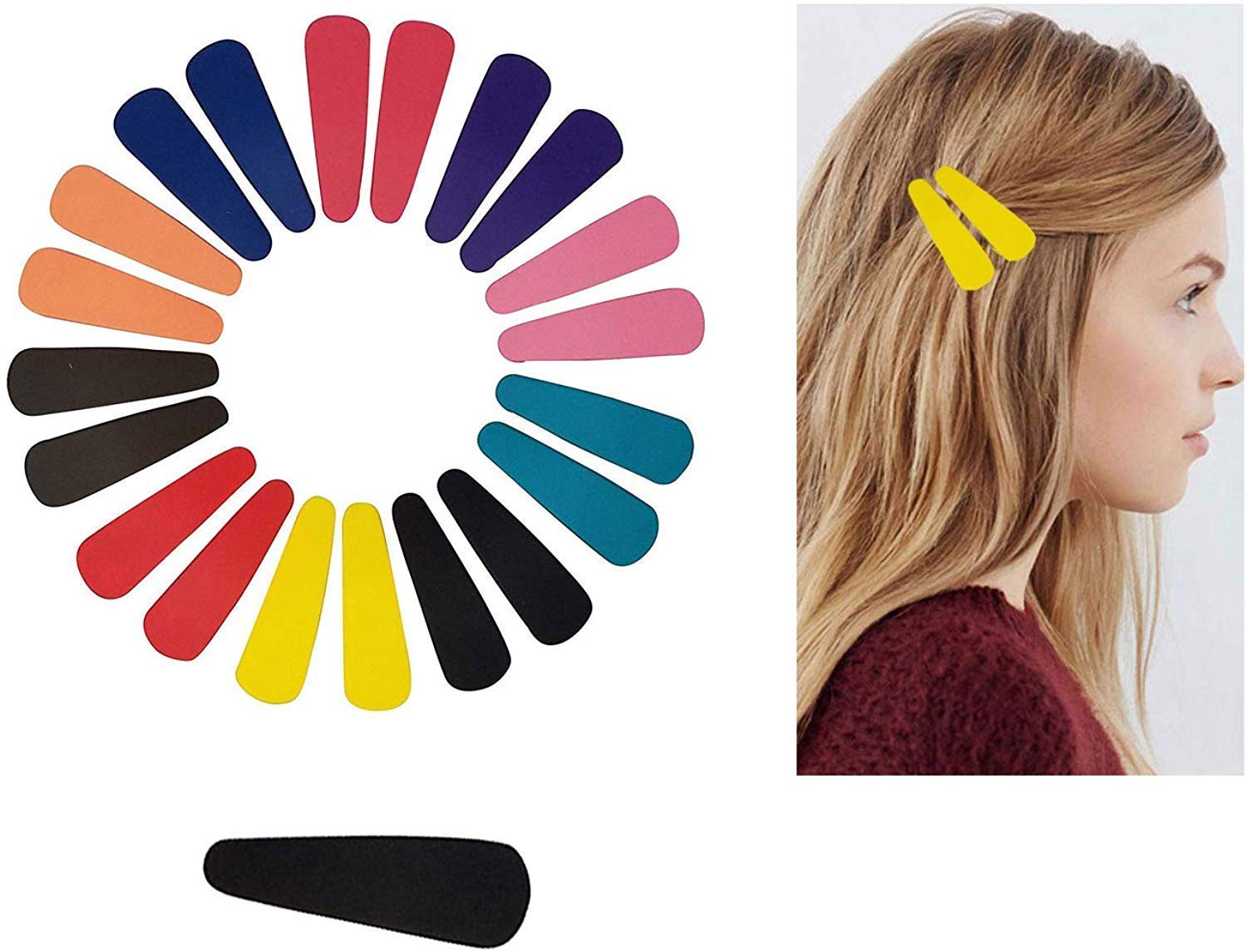 DEXO Tic-Tac Hair Clips for Baby, Girls & Women - 24-Piece Multi-Color Hair Styling Clips Set - Perfect for School, Parties & Everyday Hairstyles