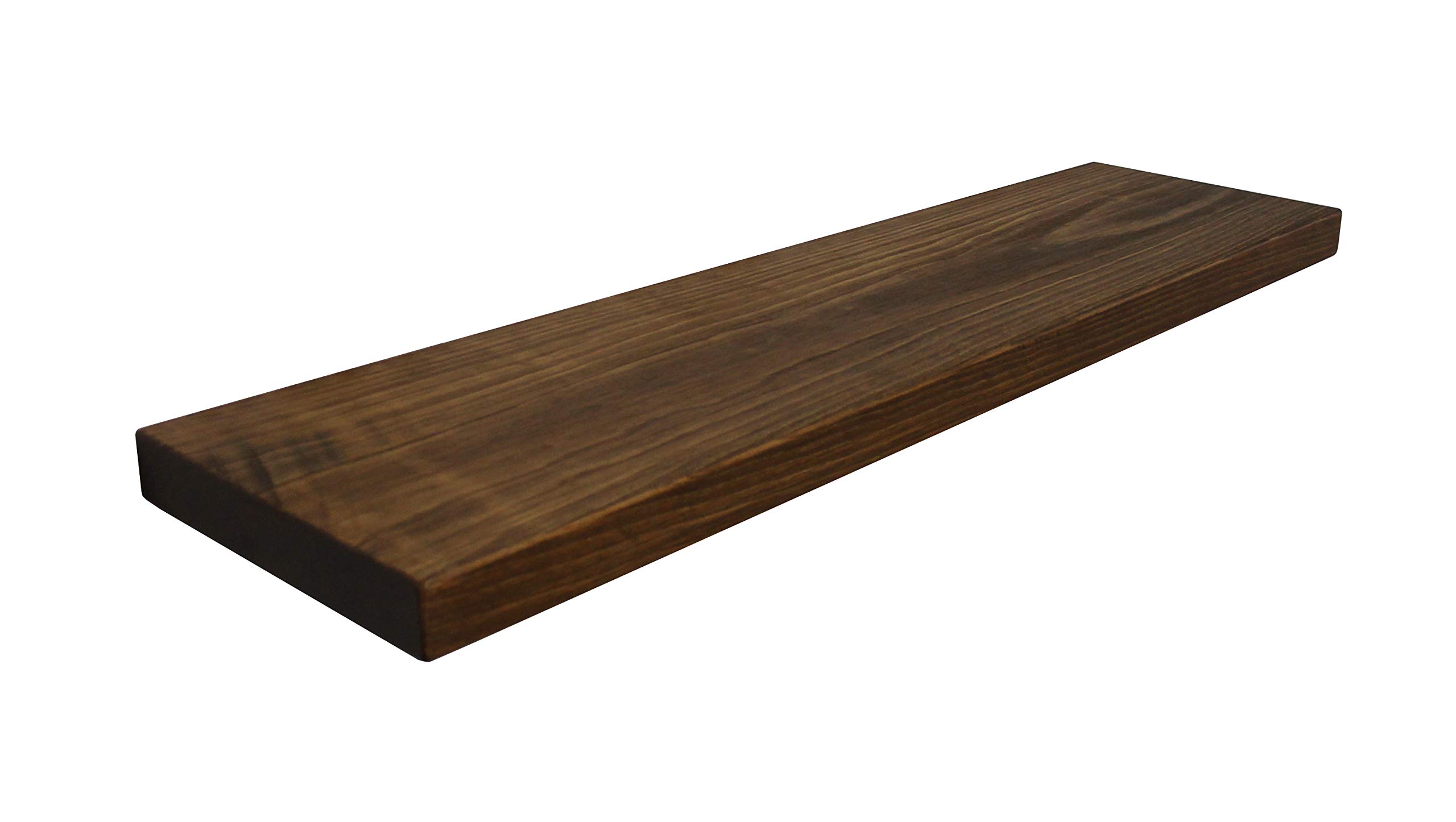 Joel's Antiques - 48 Inch Solid Wood Floating Shelves for Wall - Natural Wood Wall Mount Shelves - Heavy Duty Rustic Shelf for Bedroom, Living Room & Kitchen - Medium Brown (48x12x2 Inches) - Perfect for Displaying Books, Photos & Home Decor