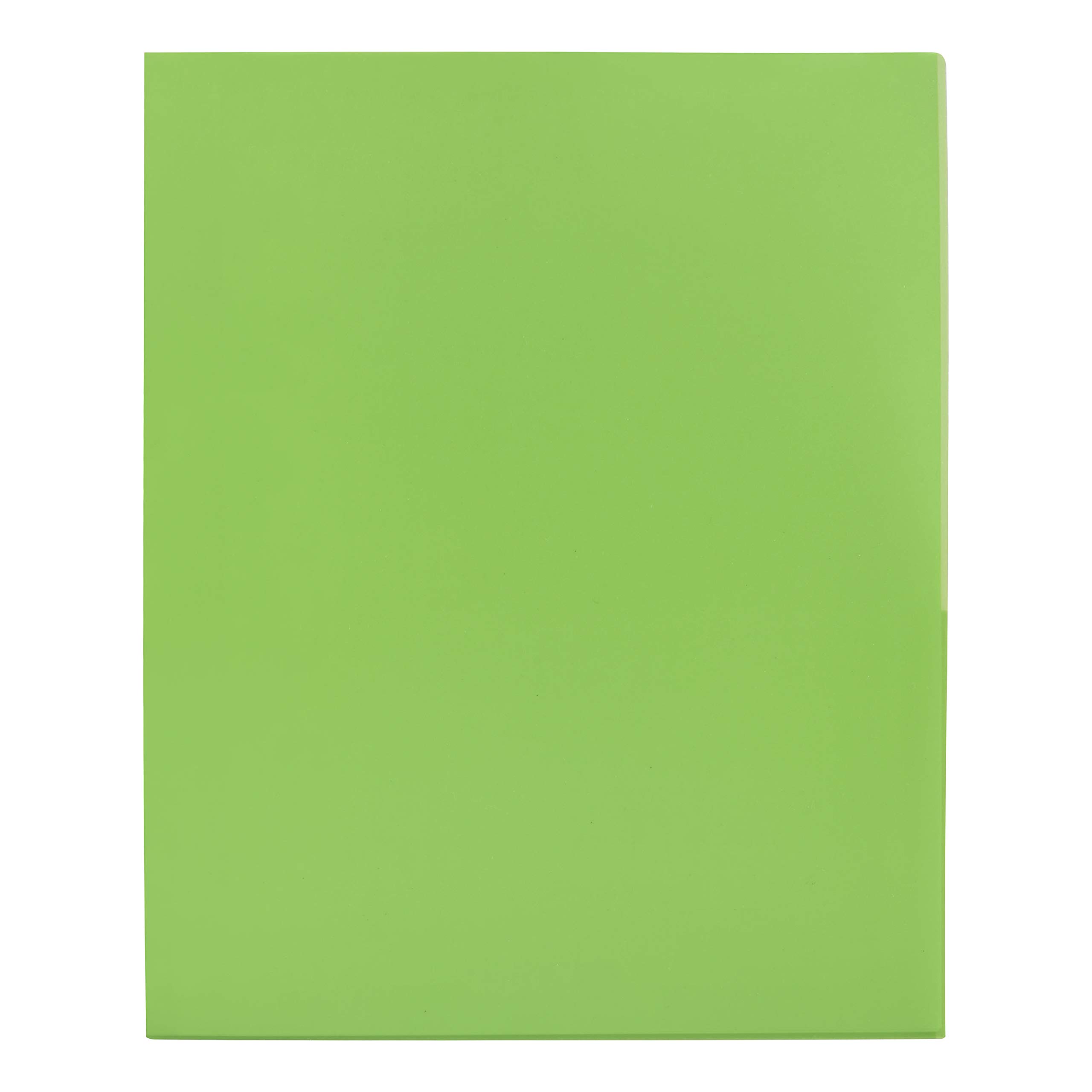 Mintra Office Poly Pocket Folders - 8 Pack Green Plastic Document Folders for School, Business & Organization - Heavy Duty Letter Size File Folders with 2 Pockets & Fastener Tabs