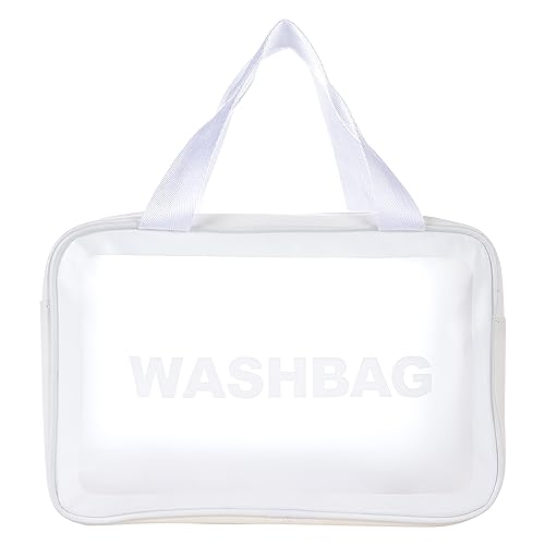Waterproof PVC Cosmetic Bag for Women - Large Multi-Functional Makeup Pouch & Toiletry Storage Wash Bag | Travel, Gym, Beach Essentials Organizer | Durable Girls Cosmetic Case