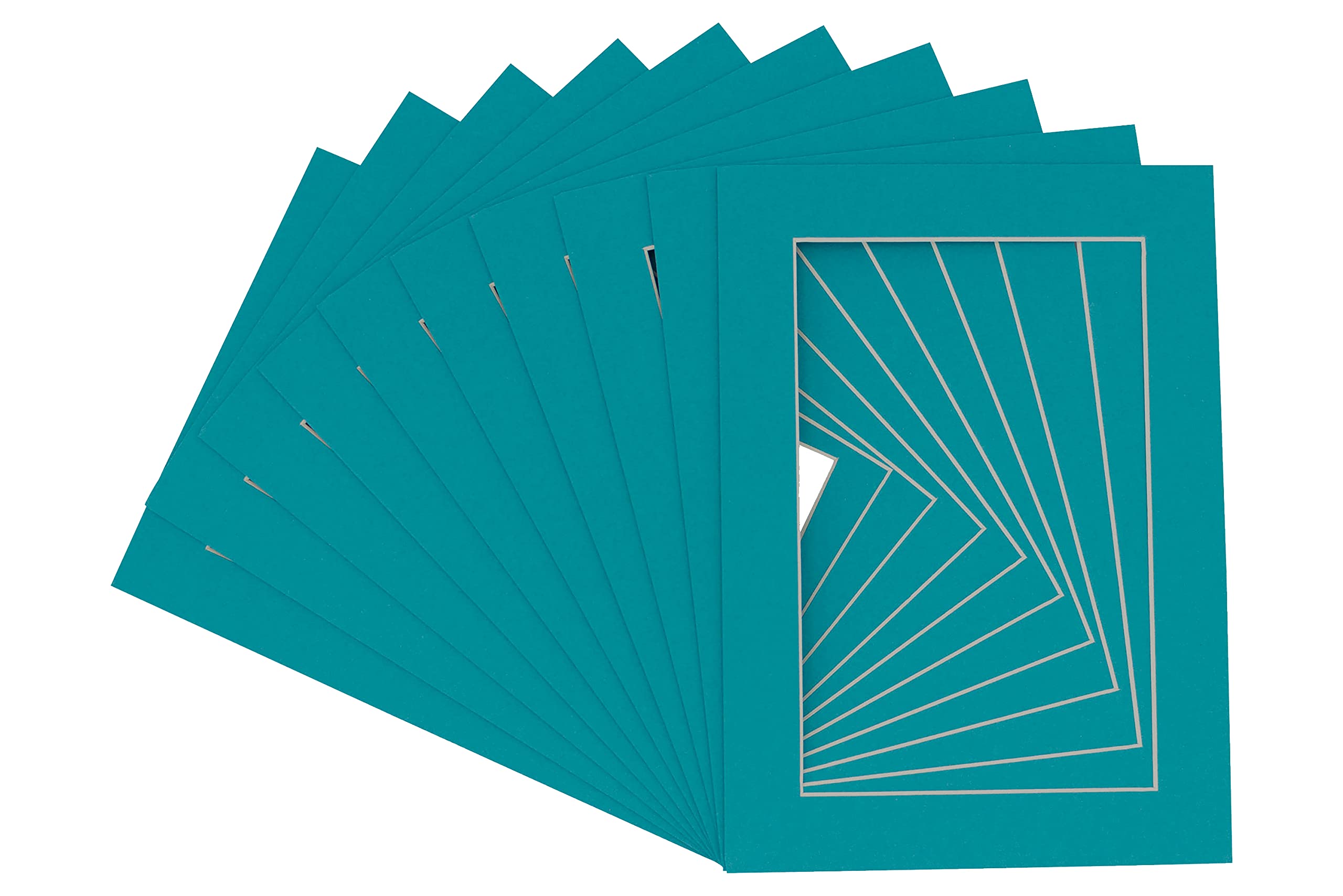 28x40 Inch Precut Teal Blue Acid-Free Picture Matboard for 24x36 Photos - Bevel Cut Display Mat with Backing Board & Clear Bag - Perfect for Framing Art, Posters, and Certificates