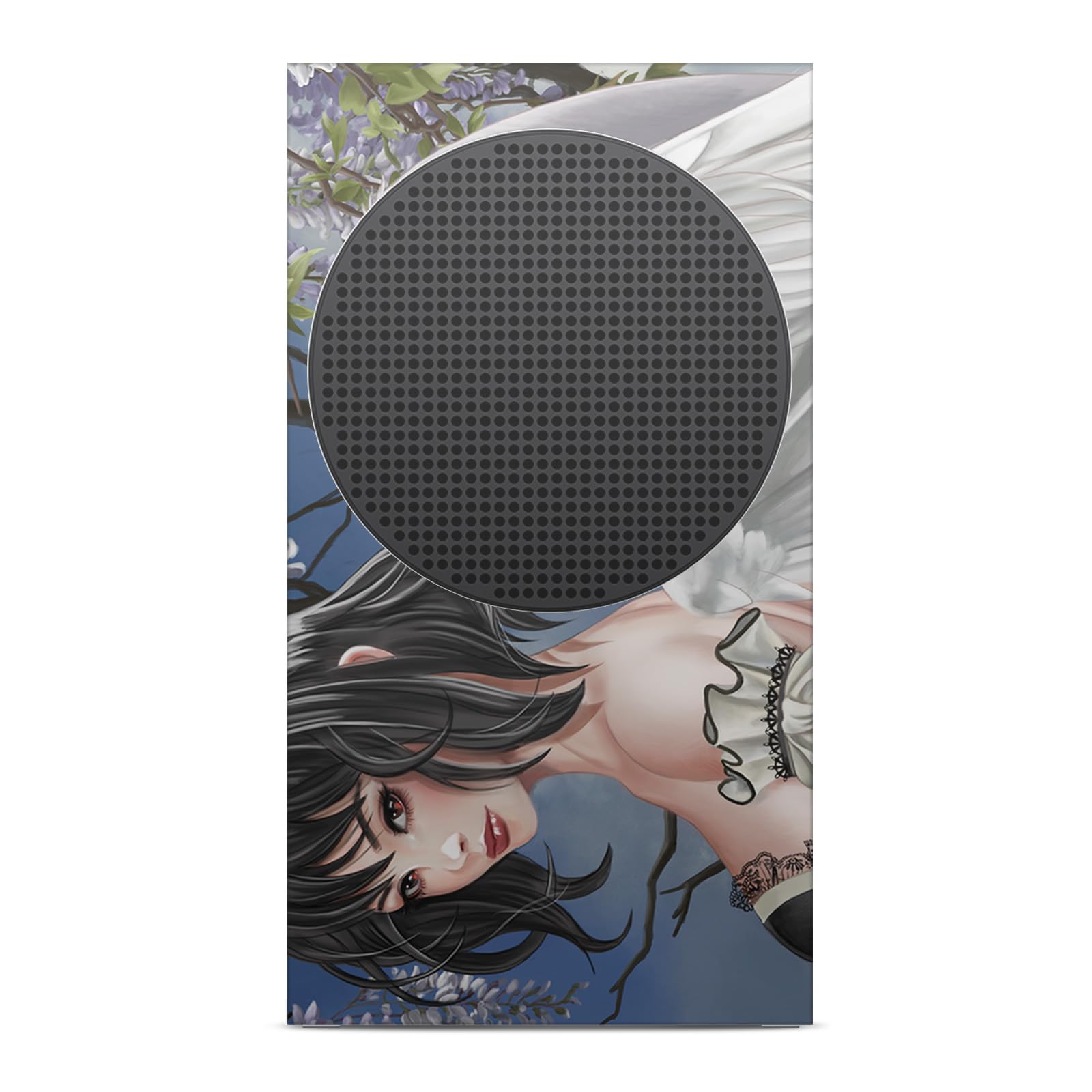 Official Nene Thomas Angel & Flowers Anime Fairy Gothic Vinyl Skin Sticker Decal Compatible with Xbox Series S Console & Controller Bundle - Perfect for Gaming, Collectors, and Anime Fans