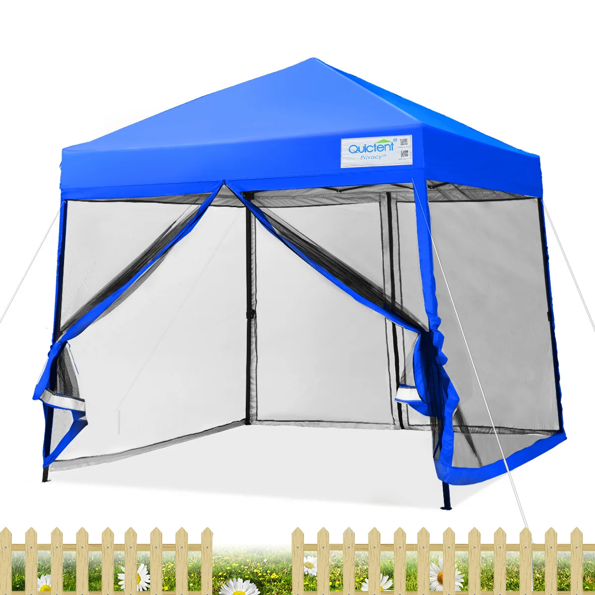 9' x 9' Pop Up Canopy Tent with Netting - Instant Shade Shelter for Outdoor Events, Camping, Beach & Backyard Parties - Waterproof & UV Protection