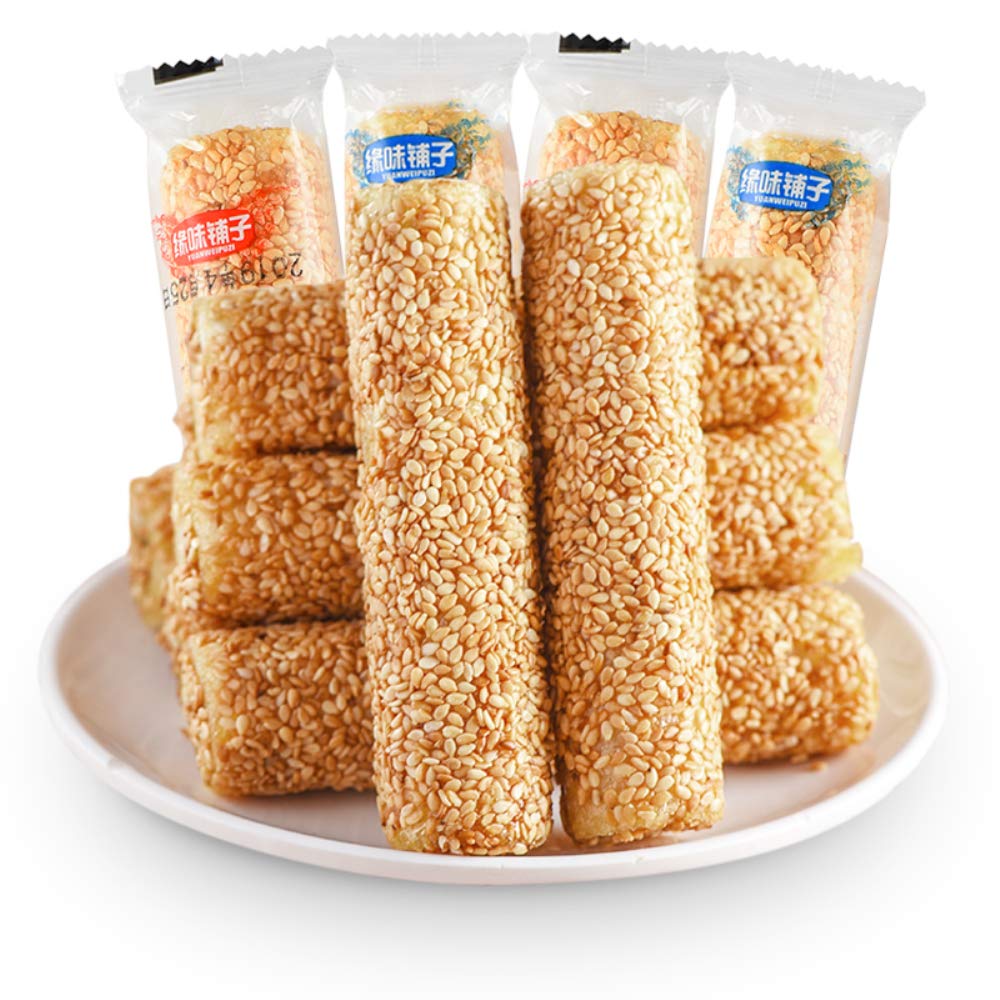 Premium Chinese Traditional Snacks - Maltose Sesame Sticks 500g/17.6oz (Assorted Flavors) | Authentic Asian Treat for Tea Time, Office Snacking & Gift Giving