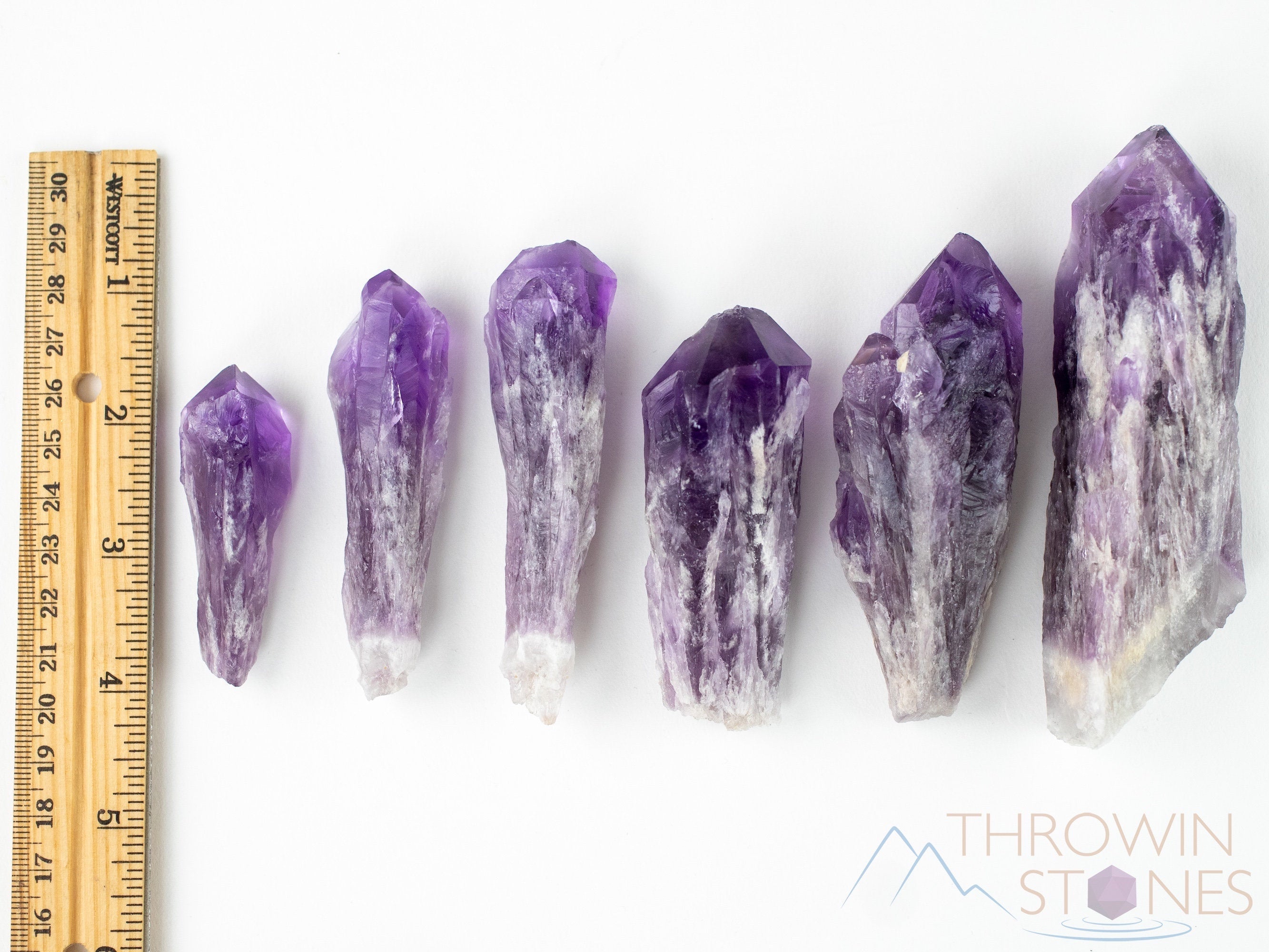 Natural Raw Amethyst Crystal Wand - Healing Stone, Birthstone for February, Raw Crystals & Gemstones for Meditation, Reiki, Chakra Balancing & Spiritual Healing (E1738)