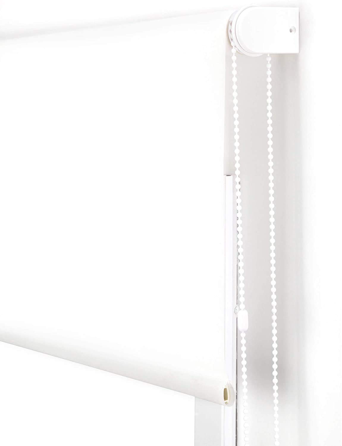 Smooth Translucent Roller Blind 130 x 175 cm Ecru - Perfect for Living Rooms, Bedrooms & Offices