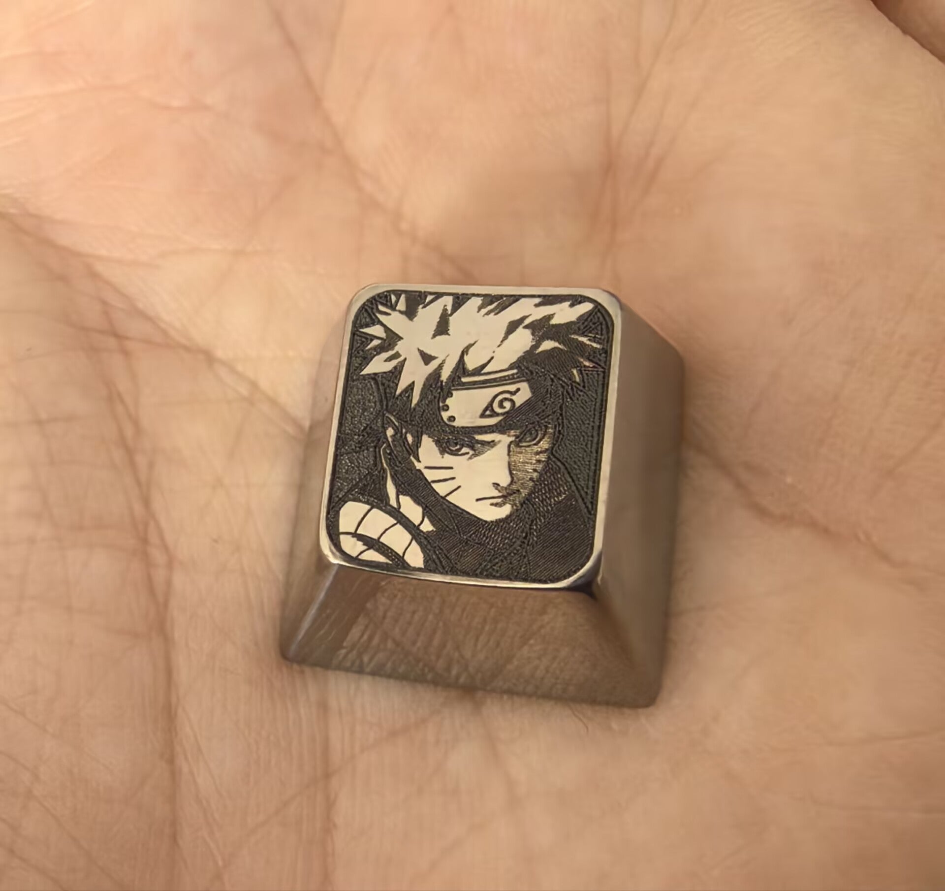 Naruto Anime Titanium Alloy Custom Keycap - 1U Portrait Metal Art Keycap for Mechanical Keyboards | Perfect for Gaming, Collecting & Keyboard Customization