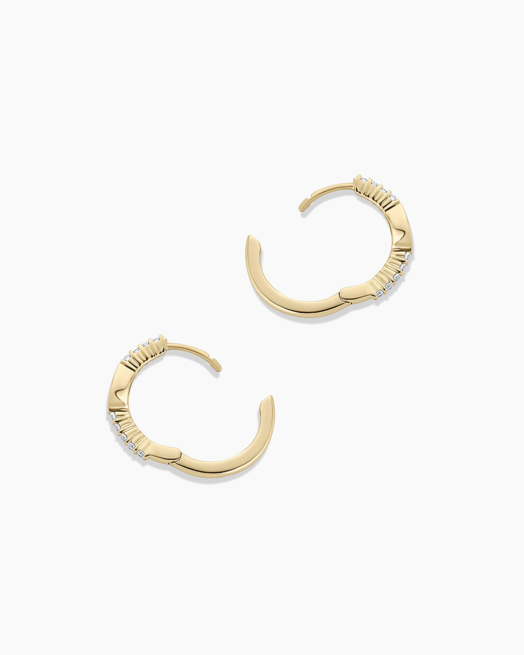 Lab Grown Diamond Pear Huggie Earrings for Women - Elegant & Hypoallergenic for Everyday Wear & Special Occasions