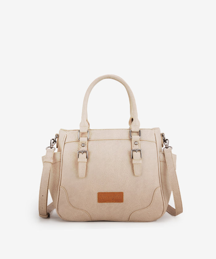 Wrangler Genuine Leather Buckle Tote Bag for Women - Stylish & Durable Handbag for Work, Travel & Everyday Use