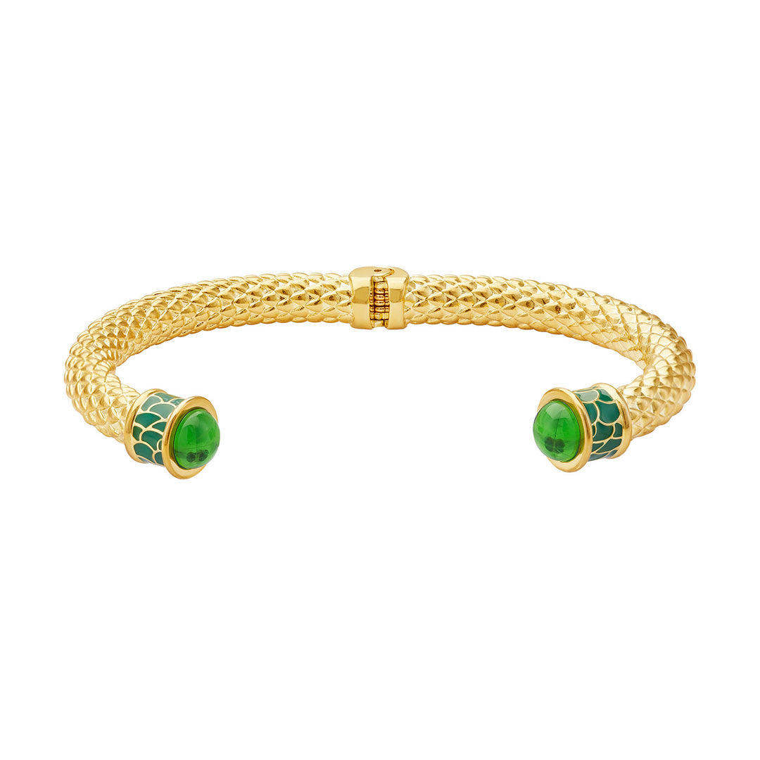 Minoan Hinged Torque Necklace - Emerald Green Statement Jewelry for Women | Perfect for Weddings, Parties & Special Occasions