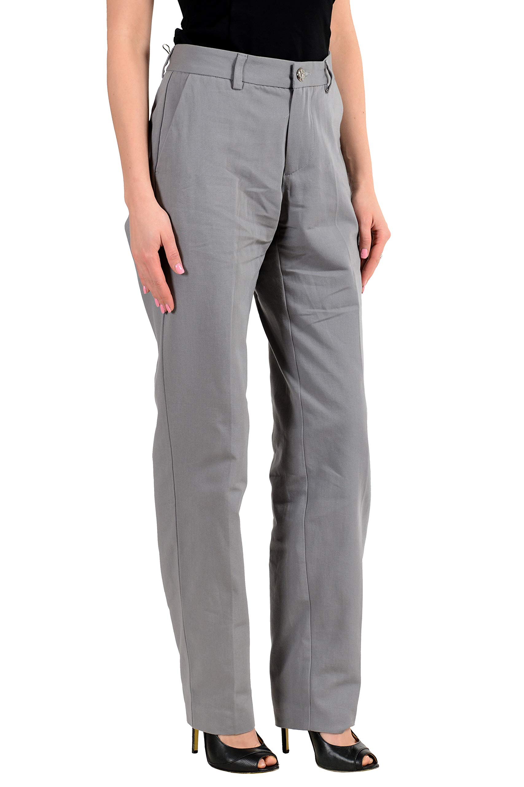 Versace Jeans Women's Casual Gray Pants - US Size S-XXL | Comfortable High-Waisted Trousers for Work, Travel & Everyday Wear