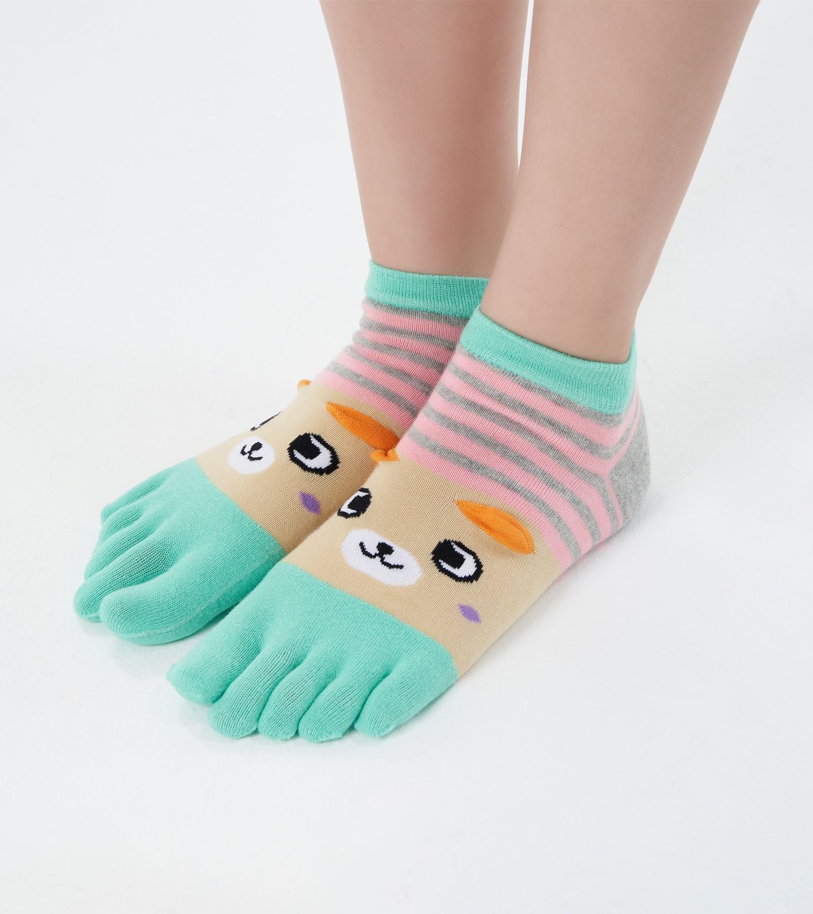 Breathable Women's Low Cut Toe Socks - 5/6 Pack Cotton Ankle Running Socks for Yoga, Gym & Casual Wear