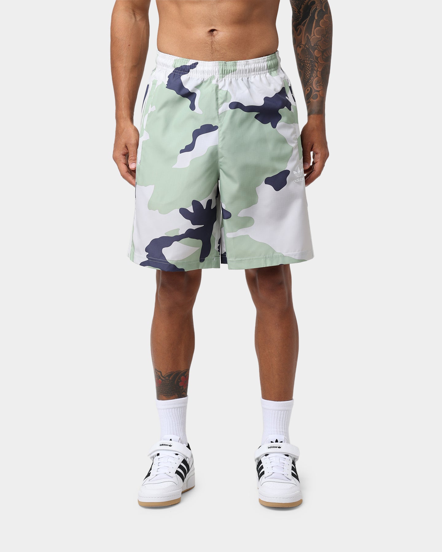 Adidas Camo Print Shorts for Men - Orbit Grey - Comfortable Athletic Shorts for Running, Gym & Casual Wear
