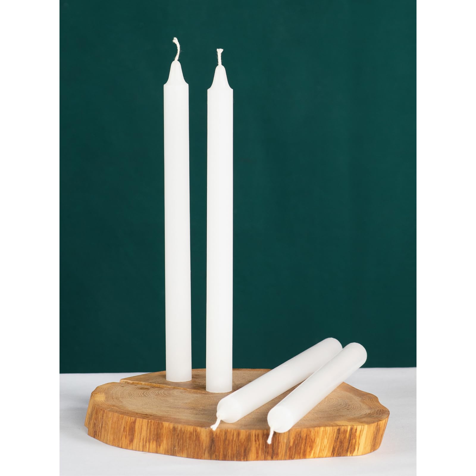 Premium White Taper Candles 12-Pack - 12 Inch Unscented Dinner Candles for Elegant Tablescapes, Romantic Dinners & Wedding Centerpieces - Slow Burning Dripless Smokeless Long Candlesticks for Home Decor & Special Occasions