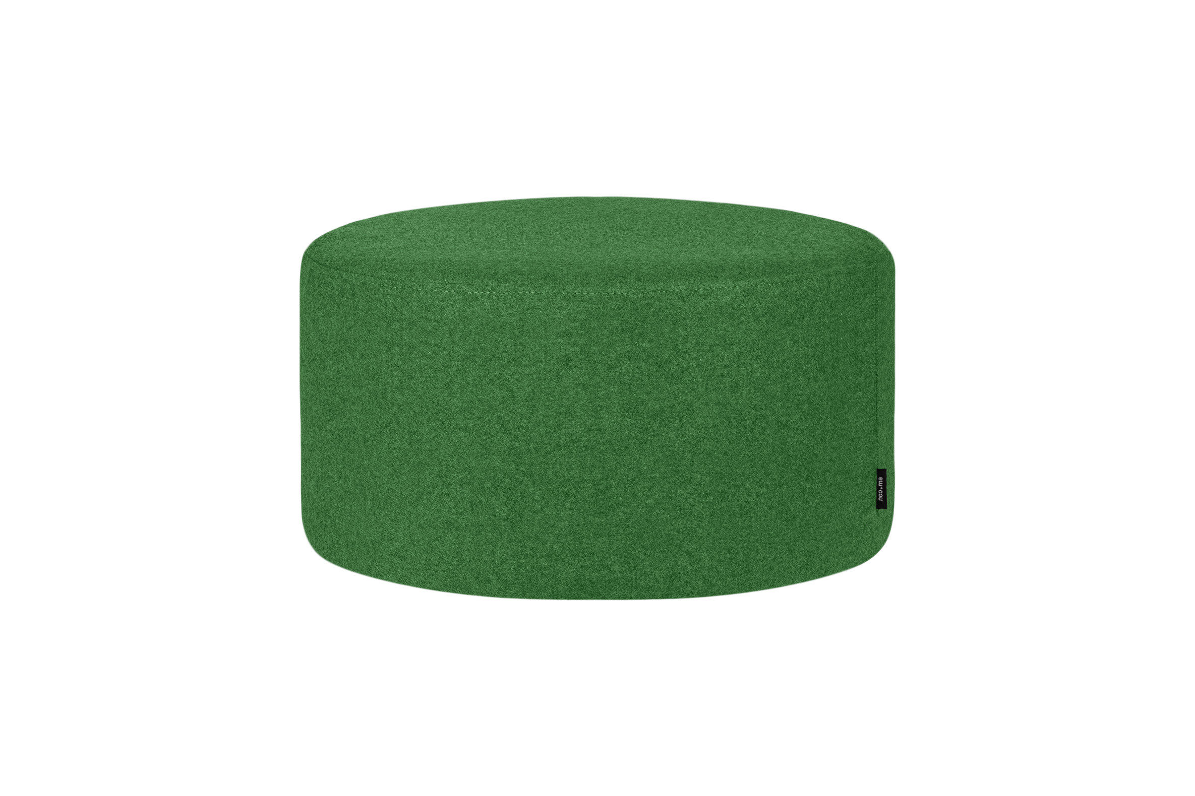 Folk Pouf Ottoman - Low Moss Green Handmade Boho Floor Seating for Living Room, Bedroom & Outdoor Use