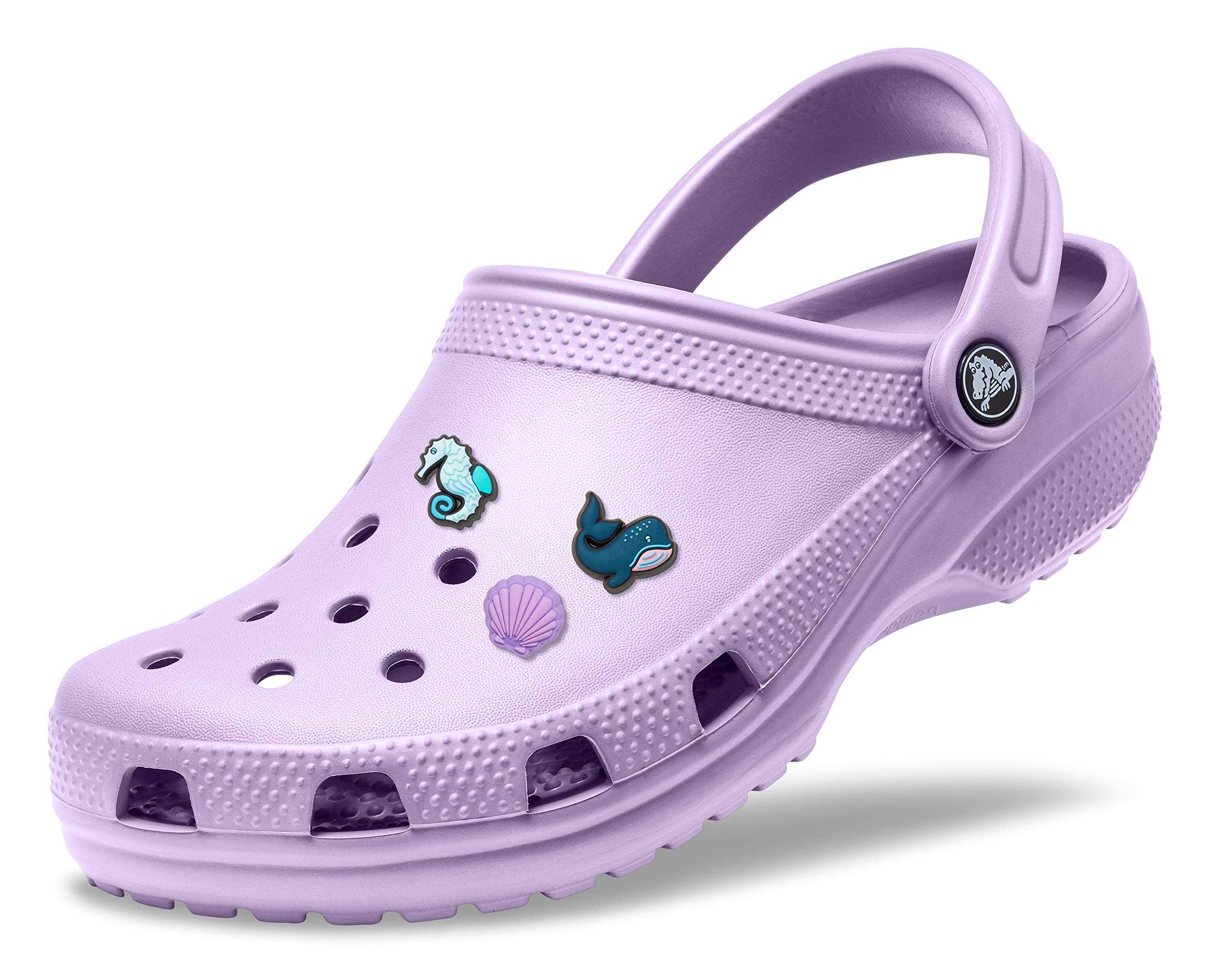 Crocs Classic Clogs for Men & Women with 3-Pack Jibbitz Charms - Comfortable Slip-On Shoes for Casual Wear, Work, and Outdoor Activities