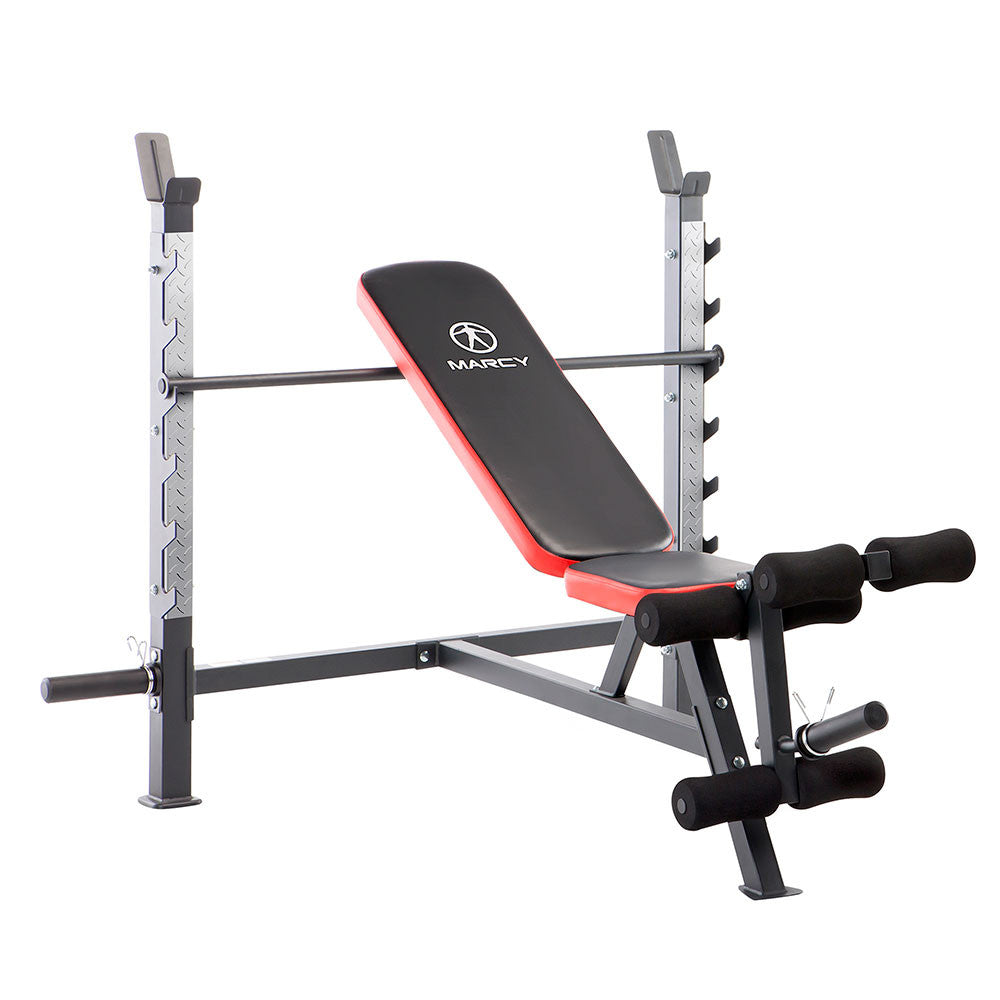 Marcy MWB-5146 Multi-Position Olympic Weight Bench for Home Gym - Adjustable Incline, Decline & Flat Workout Bench for Strength Training, Bodybuilding & Fitness - Perfect for Small Spaces & Home Workouts