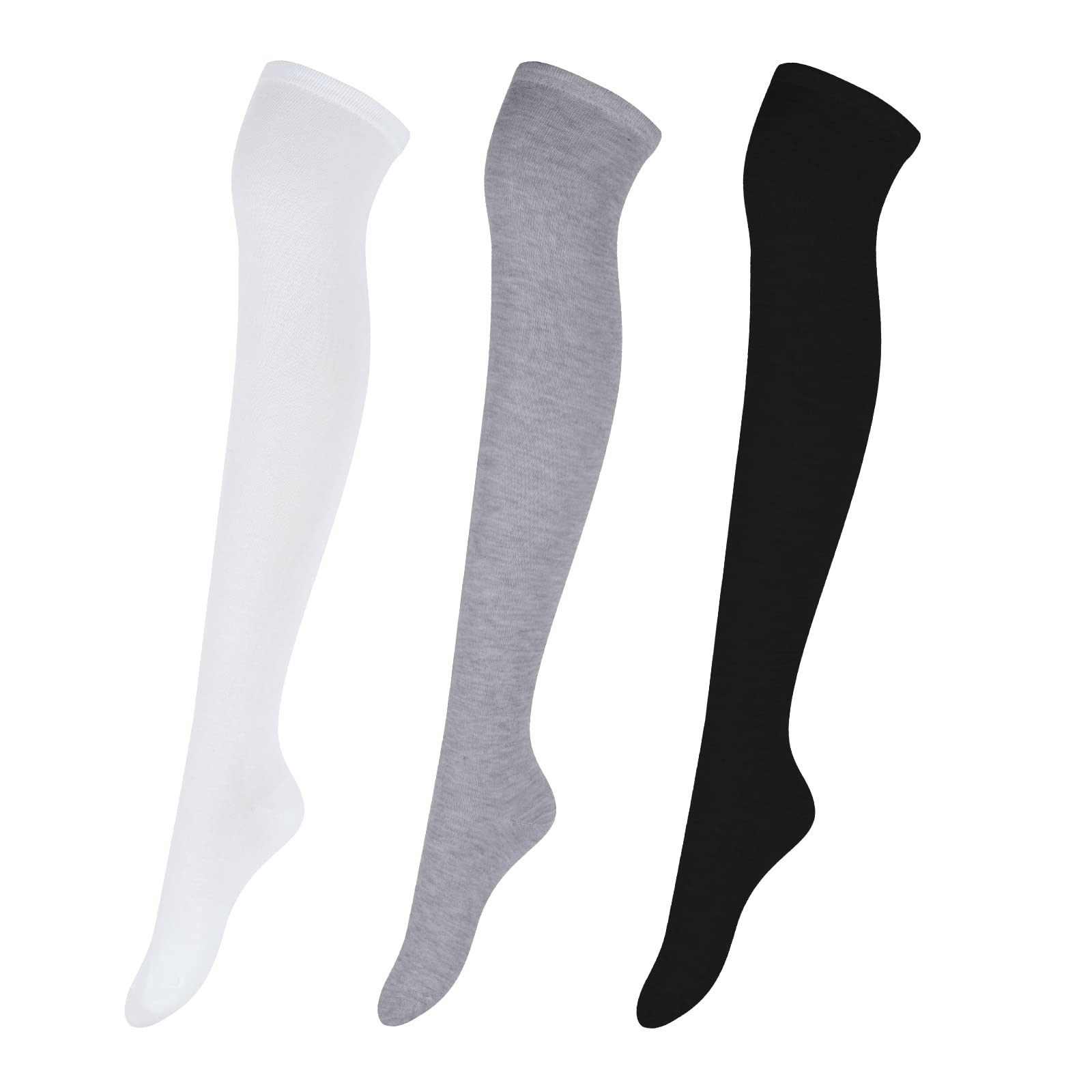 Intgoodluckycc Women's Over The Knee Socks - Thigh High Socks for Women, Long Knee High Stockings - Perfect for Winter, Cosplay & Fashion Outfits