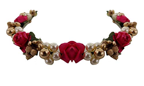 Glan Hair Gajra - Elegant Bridal Hair Accessories for Women & Girls | Multicolor Floral Hair Jewelry | Perfect for Weddings, Parties & Special Occasions | Pack of 1 (M1-13776)