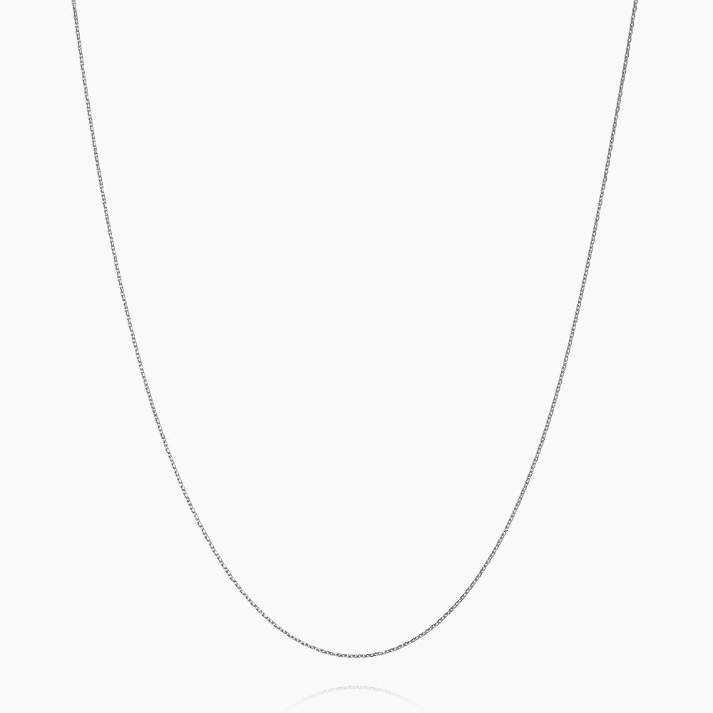 70cm Rhodium Plated Chain Necklace for Women - Elegant Layering Piece for Everyday Wear & Special Occasions