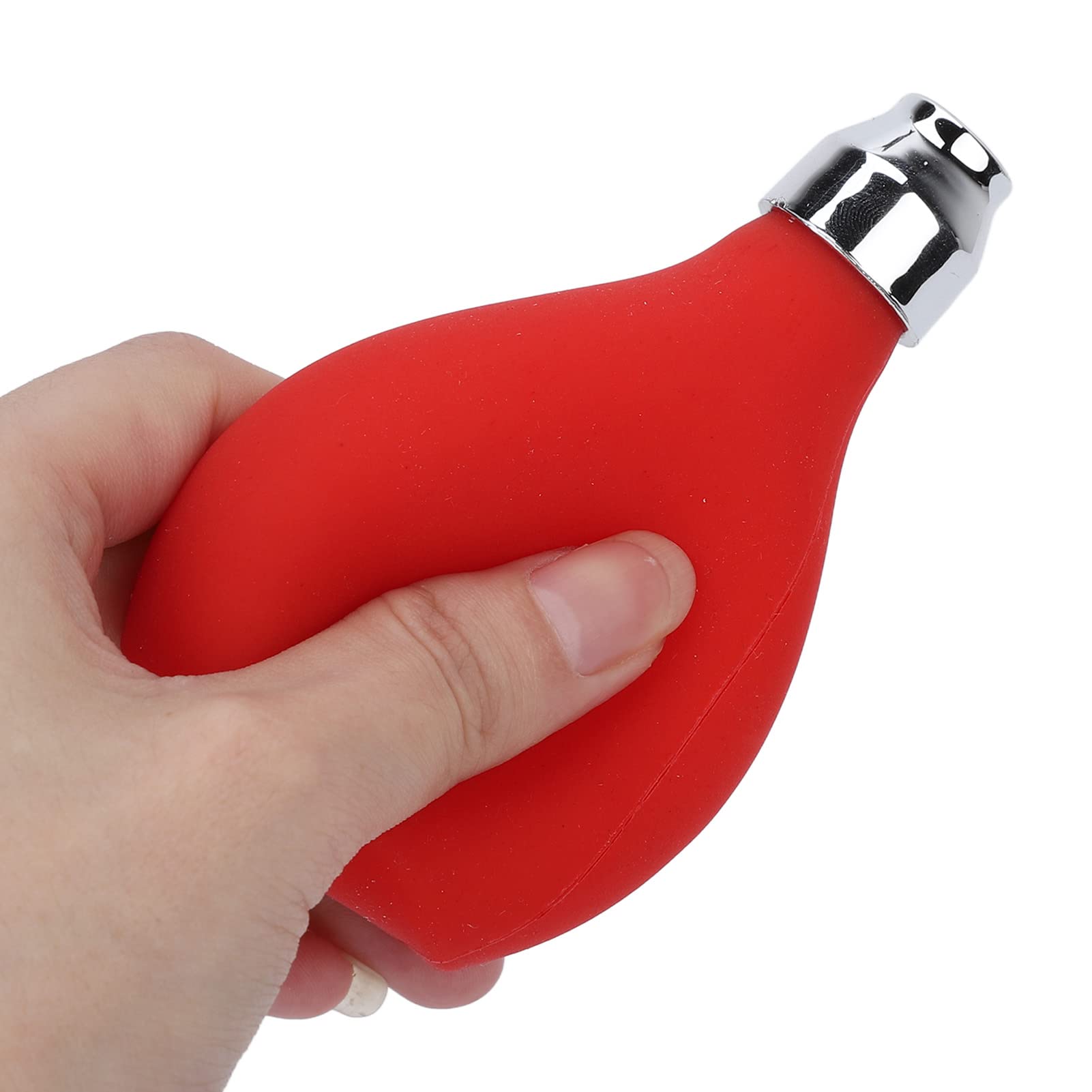 Fyearfly Professional Barber Powder Spray Bottle - Empty Silicone Squeeze Bottle for Talcum, Prickly Heat & Hair Styling Powder - Perfect for Home Hair Salon & Barber Shops (Red) - Ideal for Hairstyling, Baby Care & Summer Heat Rash Prevention
