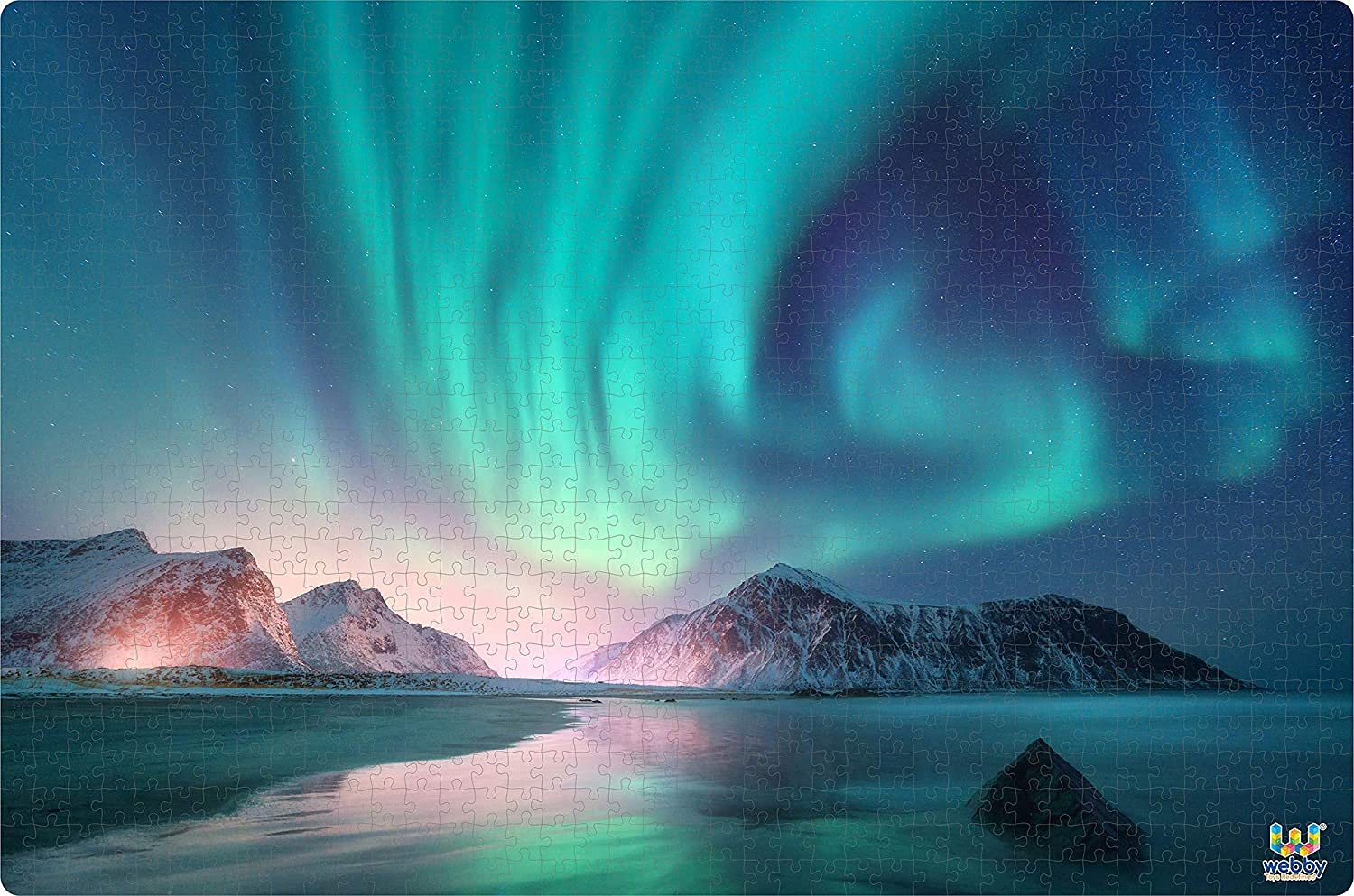 Aurora Borealis 1000-Piece Jigsaw Puzzle for Adults & Teens 14+ | Challenging Northern Lights Puzzle Game | Perfect Gift for Puzzle Lovers | Relaxing Home Activity & Educational STEM Toy