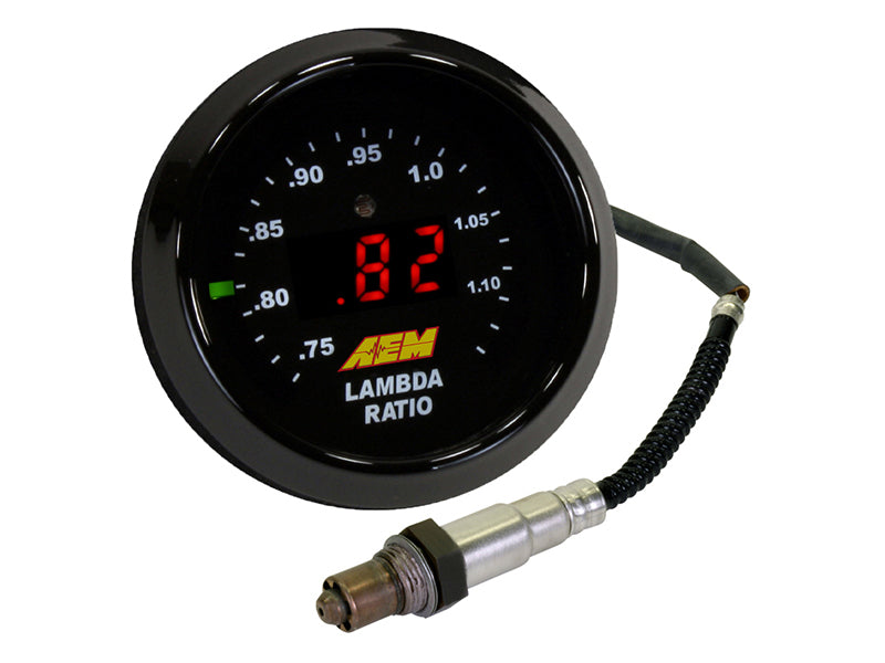 AEM Digital Wideband UEGO Air Fuel Ratio Gauge - High Performance O2 Sensor for Cars, Trucks & Racing - Real-Time AFR Monitoring for Tuning & Diagnostics