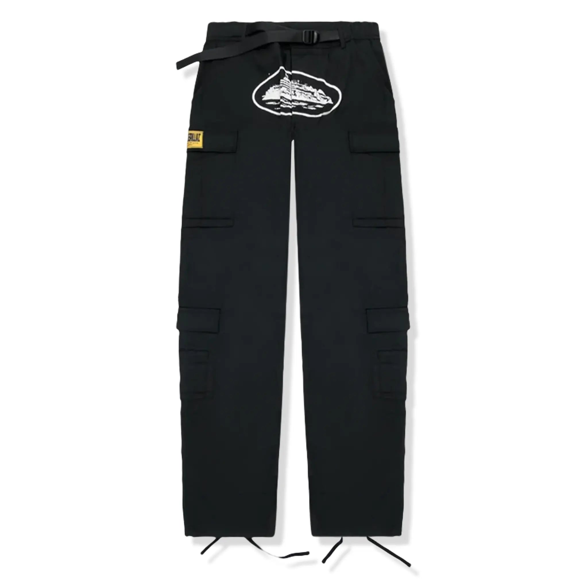 Corteiz Guerillaz Black & White Cargo Pants - Men's Streetwear Joggers with Multiple Pockets | Perfect for Urban Fashion, Hip Hop Style & Outdoor Activities