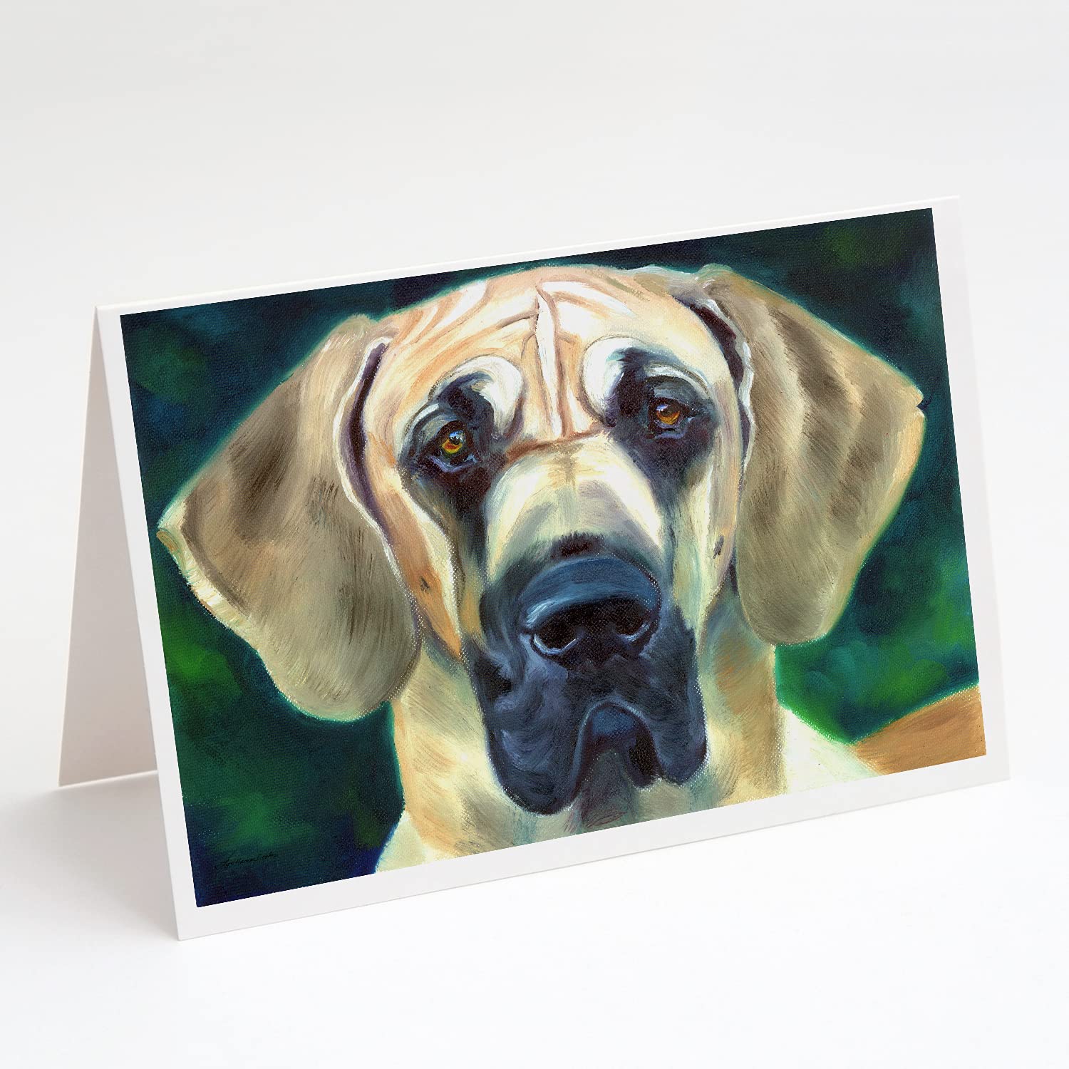 Great Dane Lookin at You Greeting Cards - Pack of 8 Blank A7 Note Cards (5x7) with Envelopes - Whimsical Dog Lover Stationery for Birthdays, Thank You Notes & Special Occasions