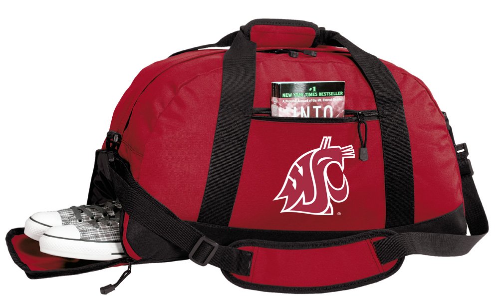 Washington State University Duffle Bags - Premium Gym Bag with Shoe Compartment & Padded Shoulder Strap | Perfect for College, Travel, Sports & Workout Gear Storage