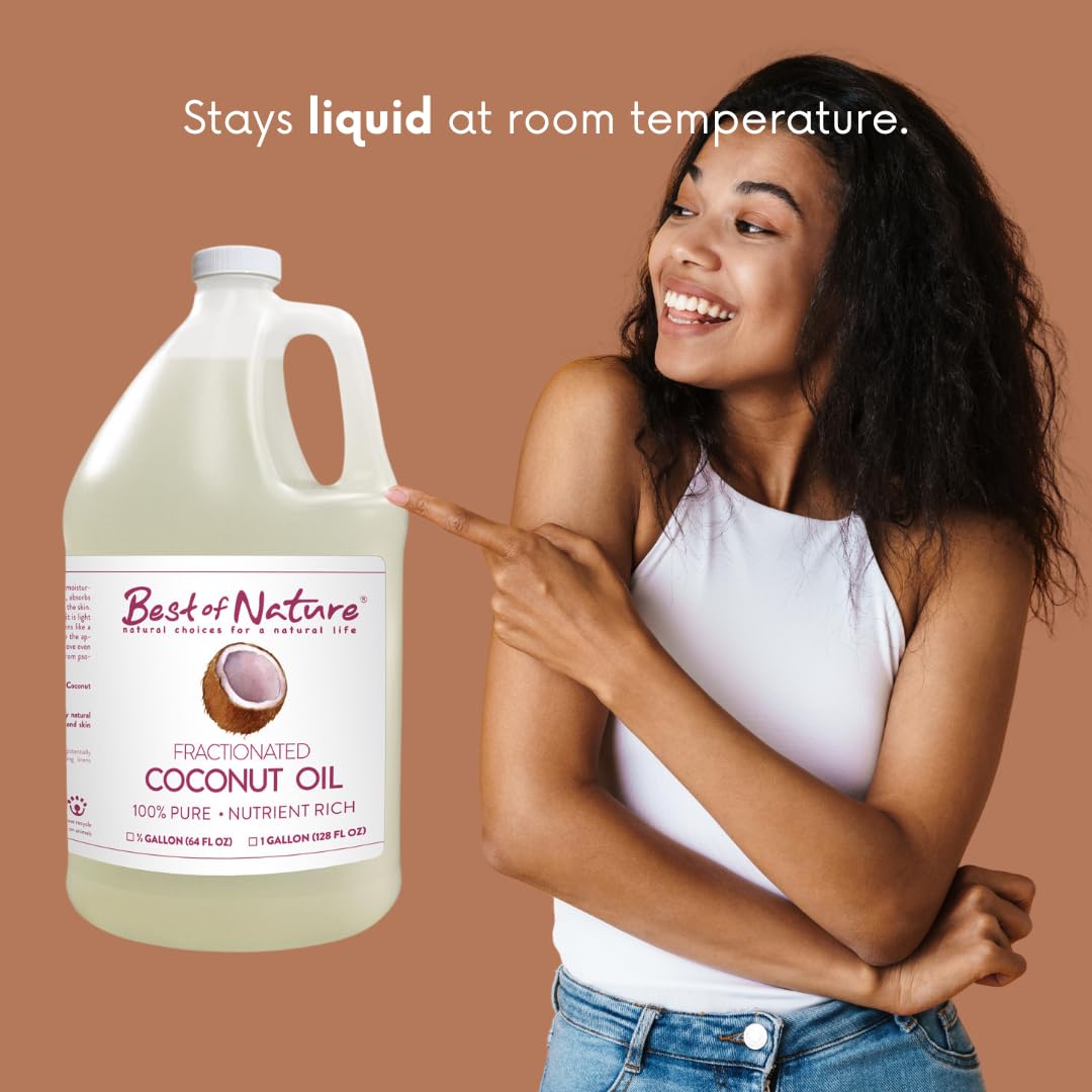 Best 100% Pure Fractionated Coconut Oil - Unscented MCT Oil for Hair, Skin & Face Care | Natural Moisturizer & Massage Oil | Aromatherapy Carrier for Essential Oils | 5 Gallon Pail (640 fl oz) - Perfect for Spa, Home & Beauty Treatments