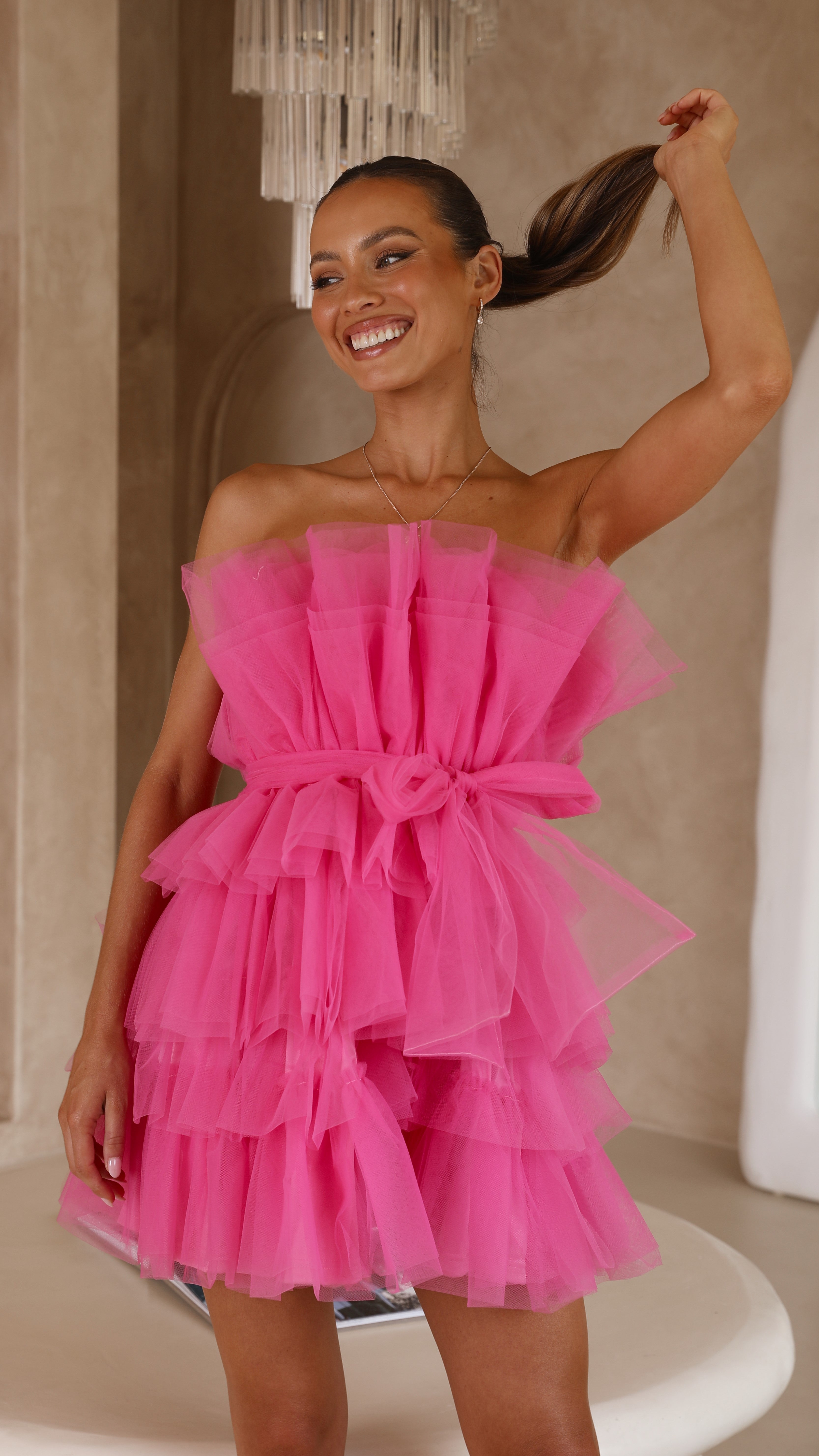 Carrie Mini Dress in Hot Pink - Sexy Bodycon Party Dress for Women | Perfect for Night Out, Club, Date Night & Special Occasions