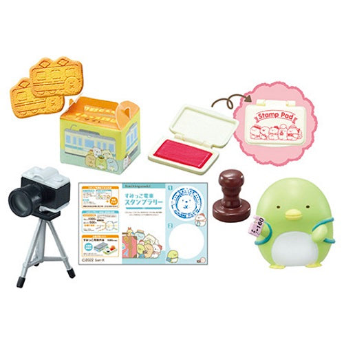 San-X Sumikko Gurashi Train Station Miniature Dollhouse Furniture Set - Cute Japanese Collectible for Home Decor & DIY Scenes
