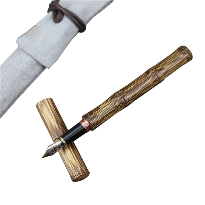 Handmade Bamboo Fountain Pen with Broad Stub Nib (0.5mm) - Premium Ink Writing Pen for Calligraphy, Office & Gift Giving - Smooth Writing Experience for Artists, Professionals & Pen Enthusiasts