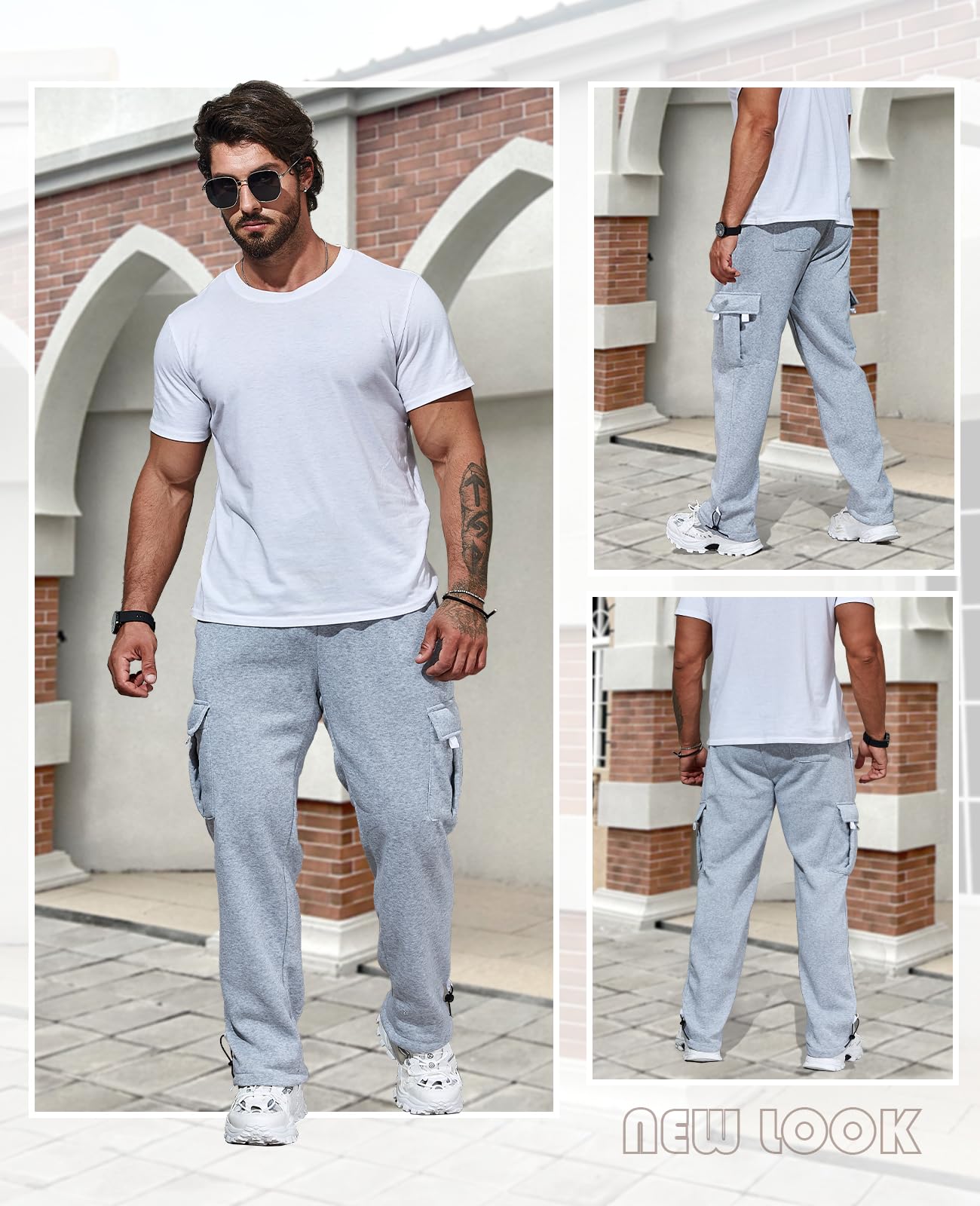 **Men's Cargo Pants - Casual Work Hiking Sweatpants, Baggy Jogger Trousers for Sports & Outdoor Activities with Multi-Pockets - Perfect for Work, Travel & Adventure**