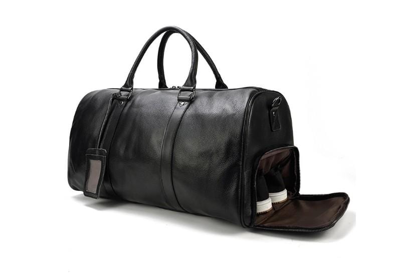 Premium Men's & Women's Leather Weekender Bag - Durable Duffel Luggage for Travel, Gym & Weekend Getaways