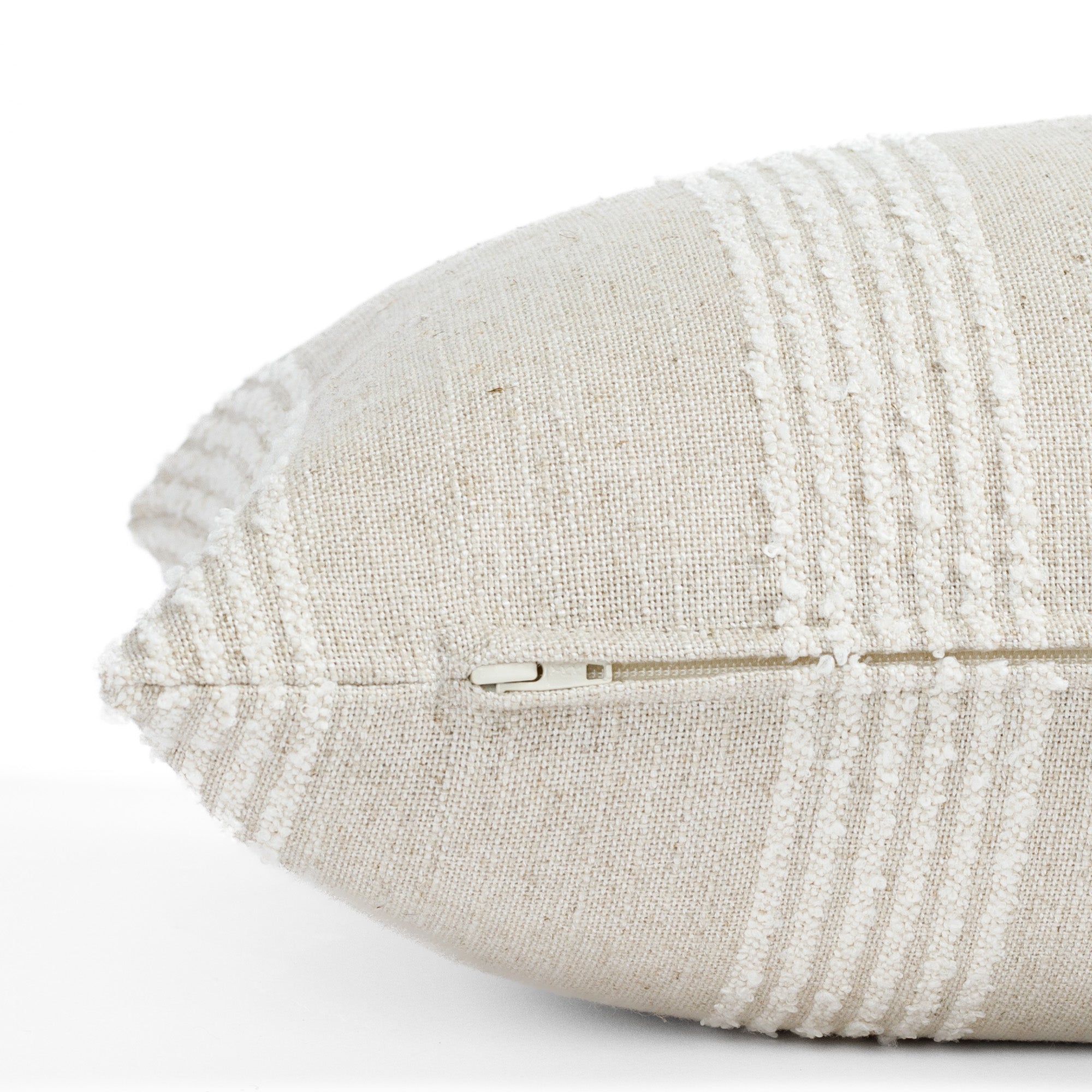 Finn Stripe 16x42 Bolster Pillow - Natural Cotton Lumbar Support Pillow for Sofa, Bed, Reading Nook & Home Decor