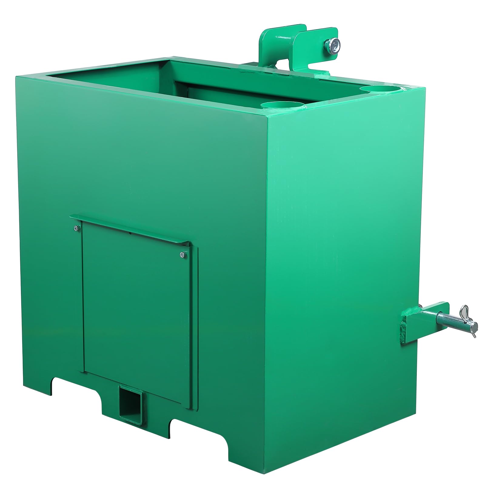 GARVEE 3 Point 800lbs Ballast Box with Standard 2 Inch Hitch - Category 1 Tractor Attachment - Heavy Duty Counterweight for Tractors, Loaders & Implements - Perfect for Farming, Landscaping & Construction Work