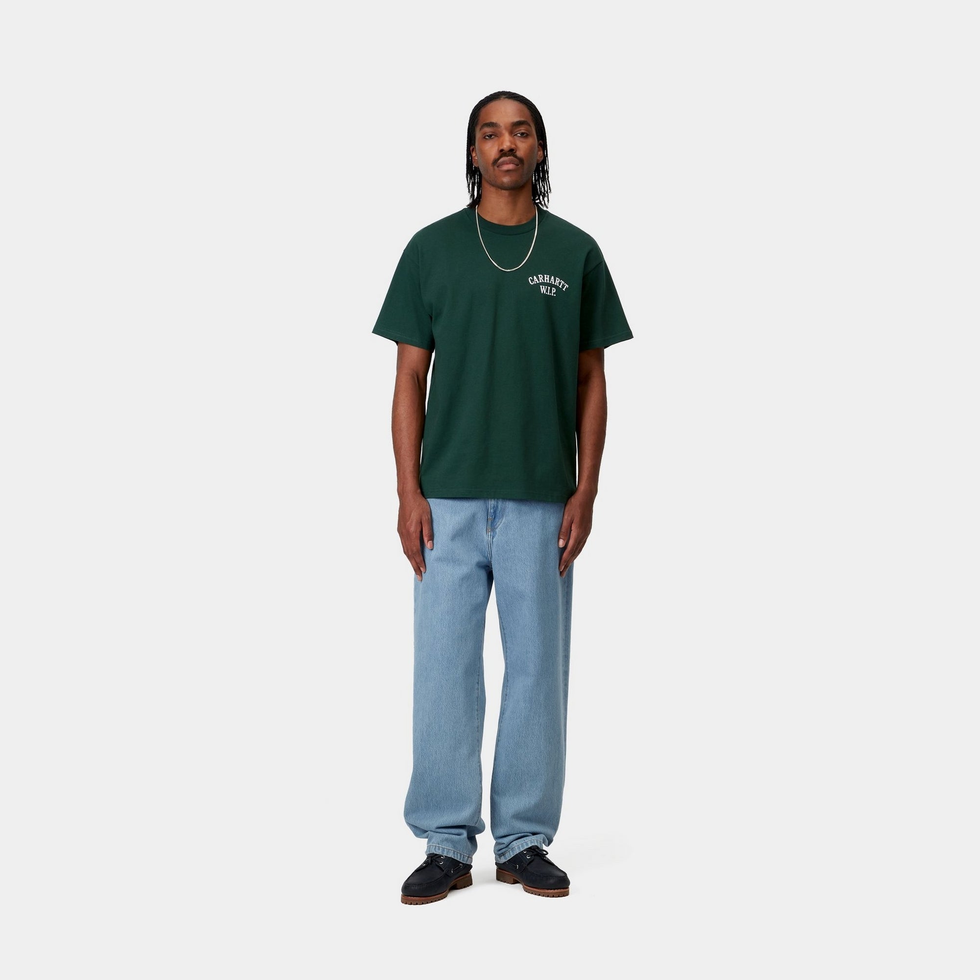 Men's Aaron Pant - Stone Bleached Blue Denim Jeans for Casual Wear & Everyday Comfort