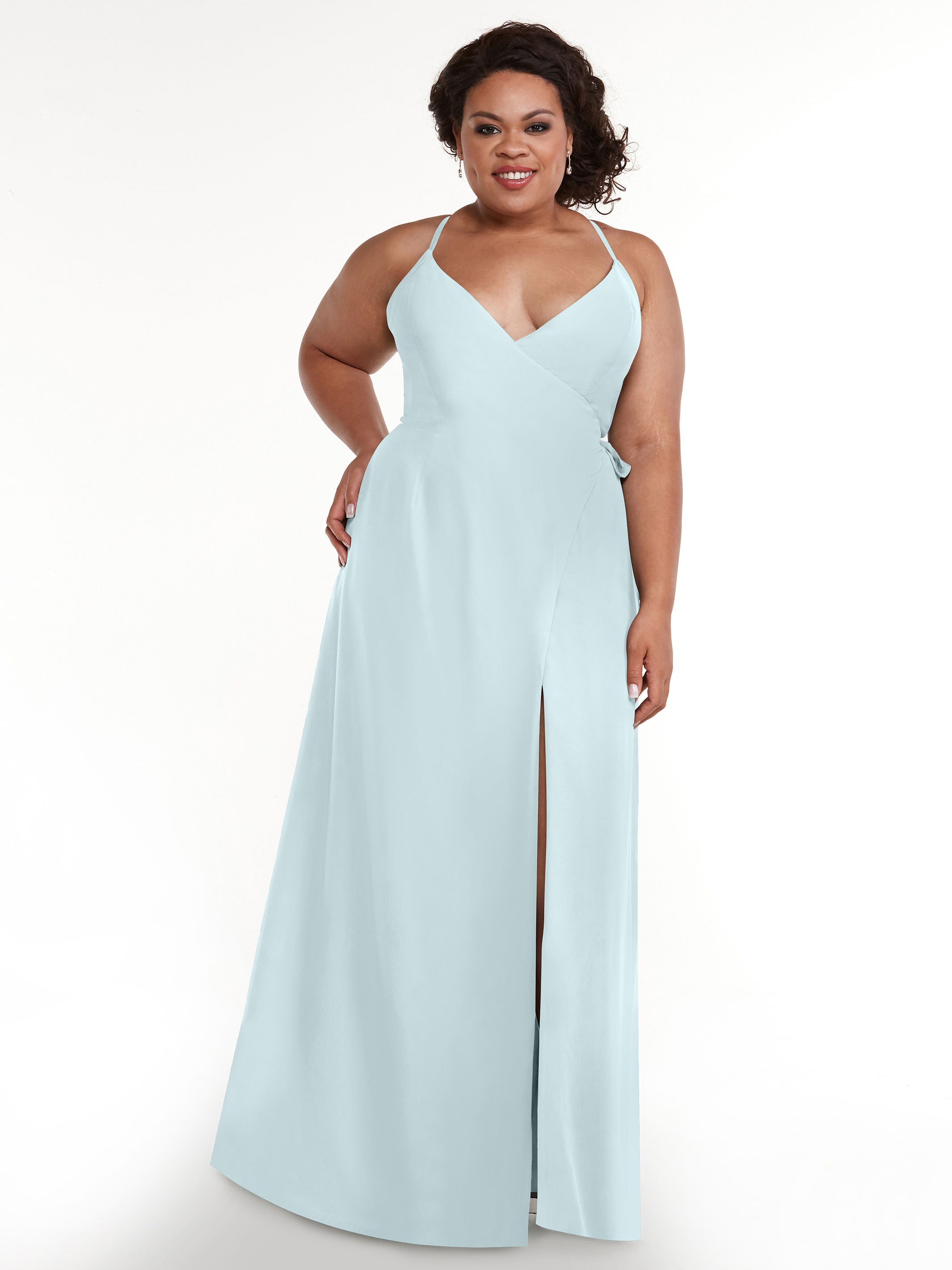 Elegant 80171 Sheath Chiffon Bridesmaid Dress with Adjustable Self-Tie Sash - Perfect for Weddings, Formal Events & Special Occasions
