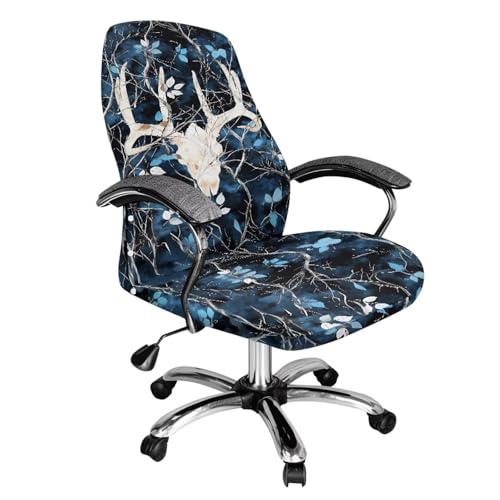 Deer Skull Camo Hunting Forest Blue