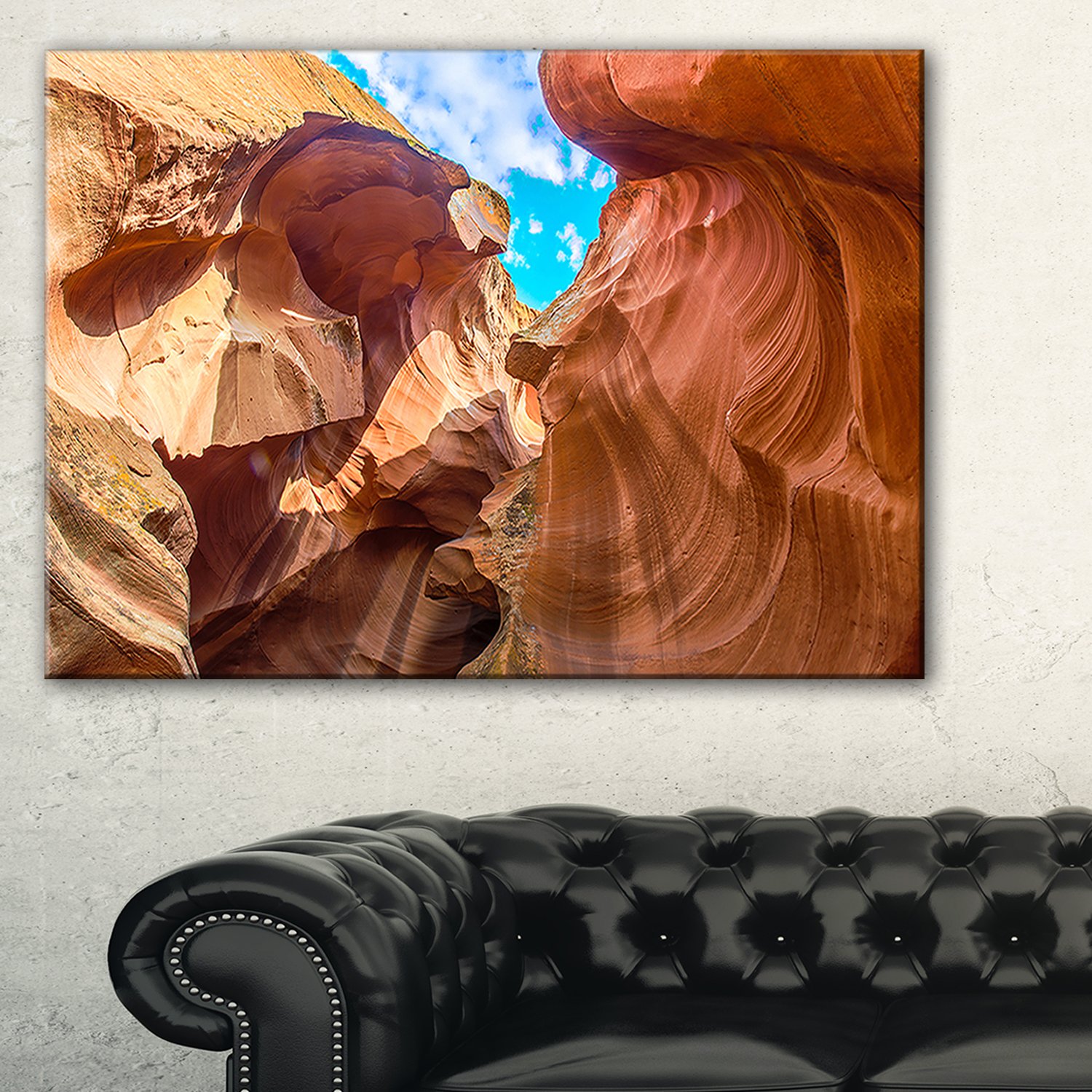 Stunning Antelope Canyon Landscape Photo Canvas Print - Desert Scenery Wall Art for Living Room, Bedroom & Office Decor