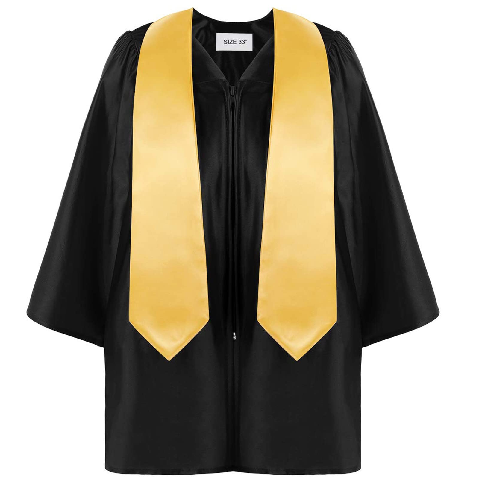 Unisex Graduation Gown Set with Sash for Kids 2-12 Years - Preschool & Kindergarten Graduation Outfit (Black, Size 6-7) | Perfect for School Ceremonies, Photo Shoots & Special Occasions
