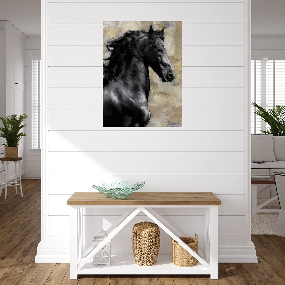 Bucephalus Fine Art Canvas Wall Decor by Tania Bello - 35x46 Inch Ready-to-Hang Painting for Living Room, Bedroom, Office & More - Elegant Home & Office Wall Art for Modern Interior Design