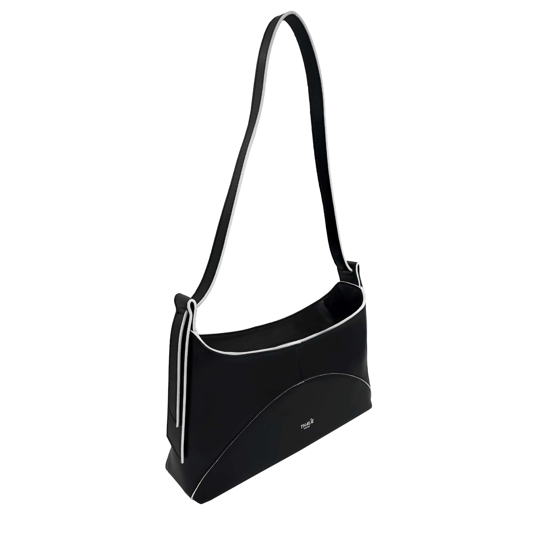 Ambre Desserto® Vegan Cactus Leather Baguette Bag - Black | Eco-Friendly Handbag for Women, Sustainable Fashion Accessory for Work & Evening Out