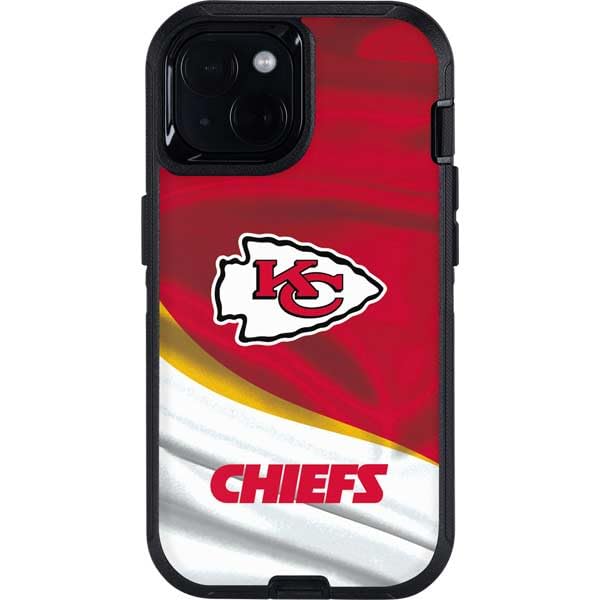 Officially Licensed NFL Kansas City Chiefs Phone Skin - Skinit Decal Compatible with OtterBox Defender iPhone 15 Case | Perfect for Game Days, Fan Gifts & Personalizing Your Device