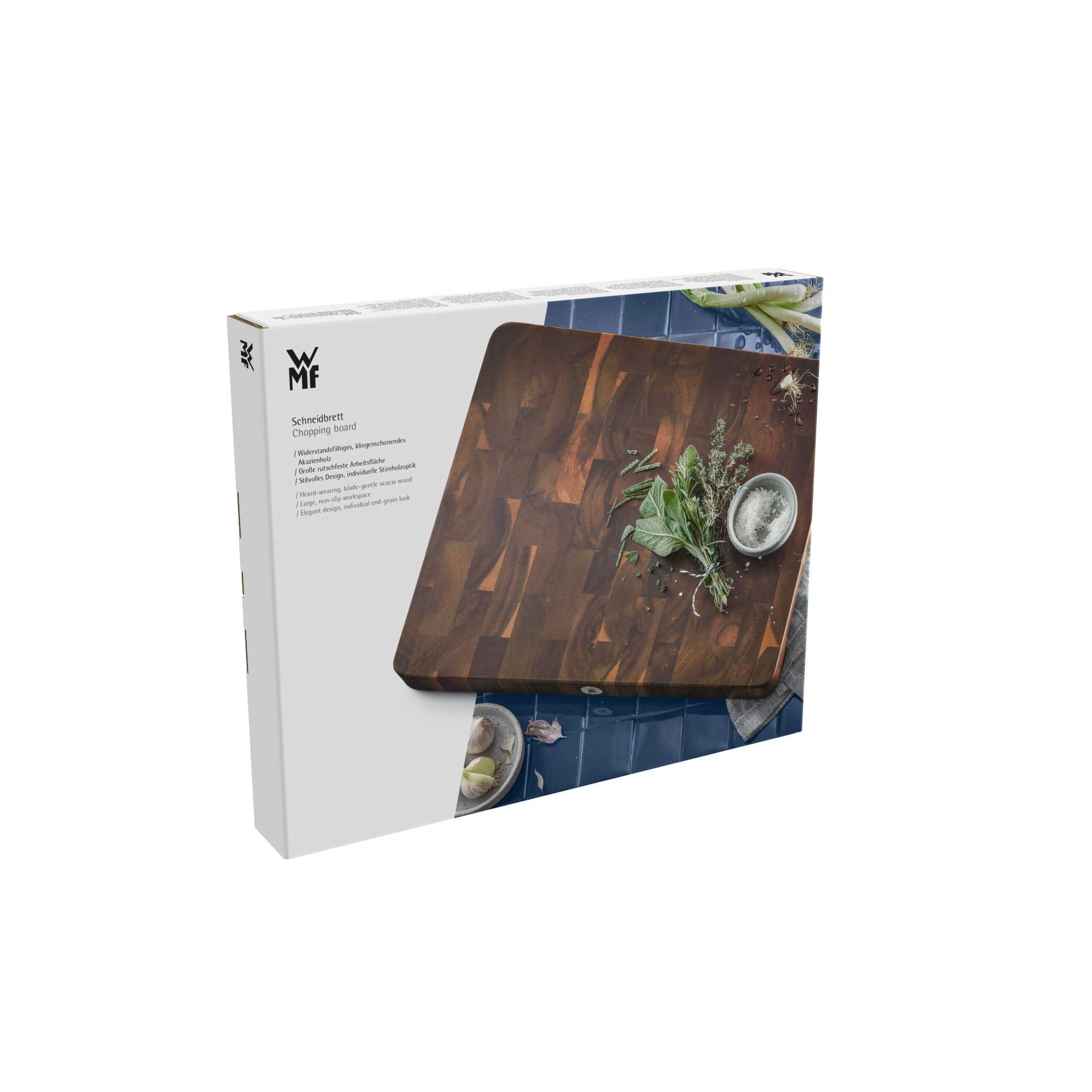 WMF Acacia Wood Cutting Board - Gentle on Knives, Durable & Blade-Friendly for All Chopping Needs - Perfect for Kitchen Prep, Meat Cutting & Vegetable Slicing