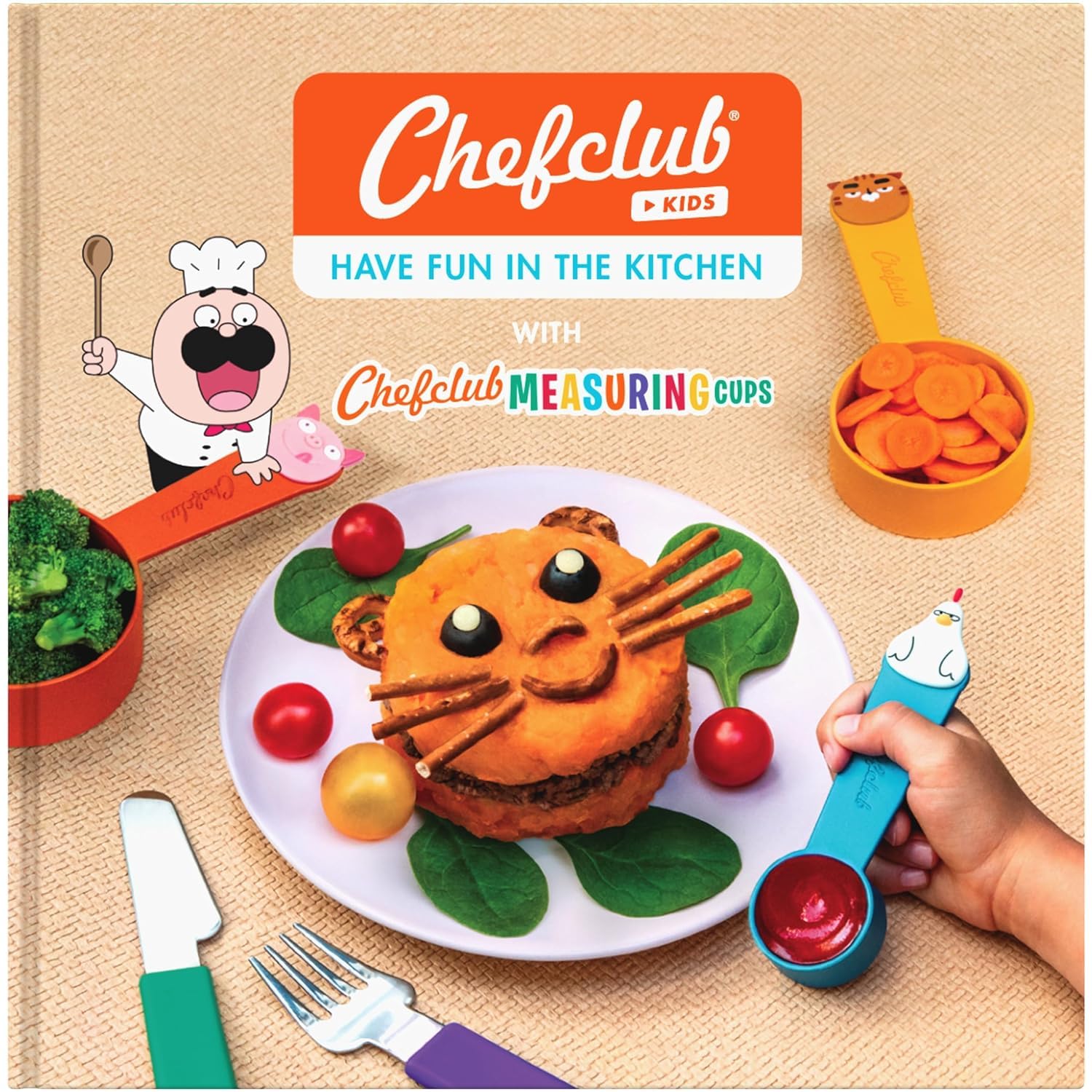 Chefclub Kids Measuring Cups Set - Fun & Educational Kitchen Tools for Baking & Cooking - Perfect for Kids Learning Measurements & Recipes